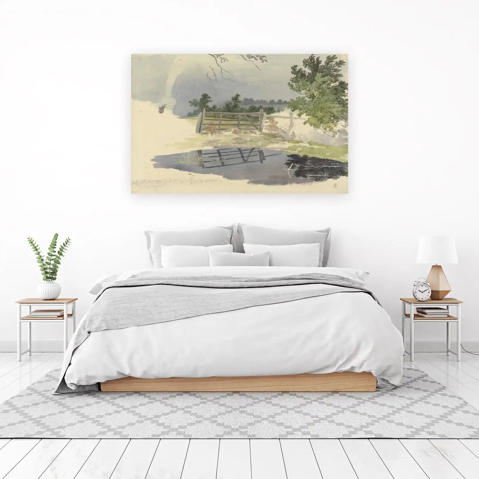Tranquil Country Gate Reflection Wall Art