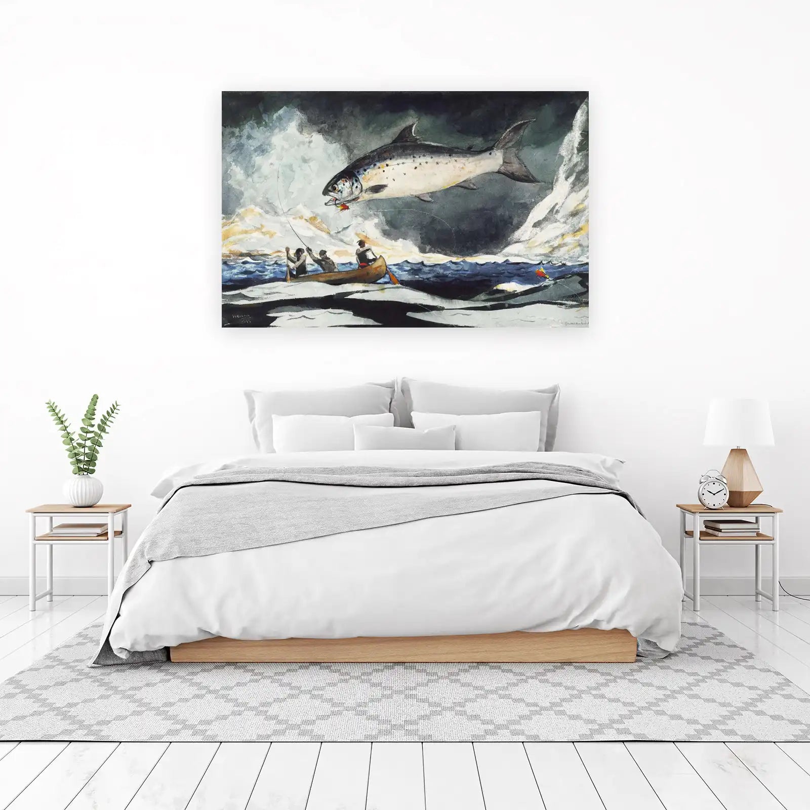 Epic Salmon Fly Fishing Adventure Wall Art