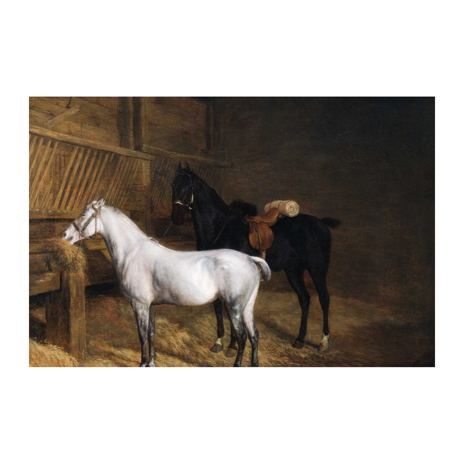 Majestic Horses in Barn Wall Art