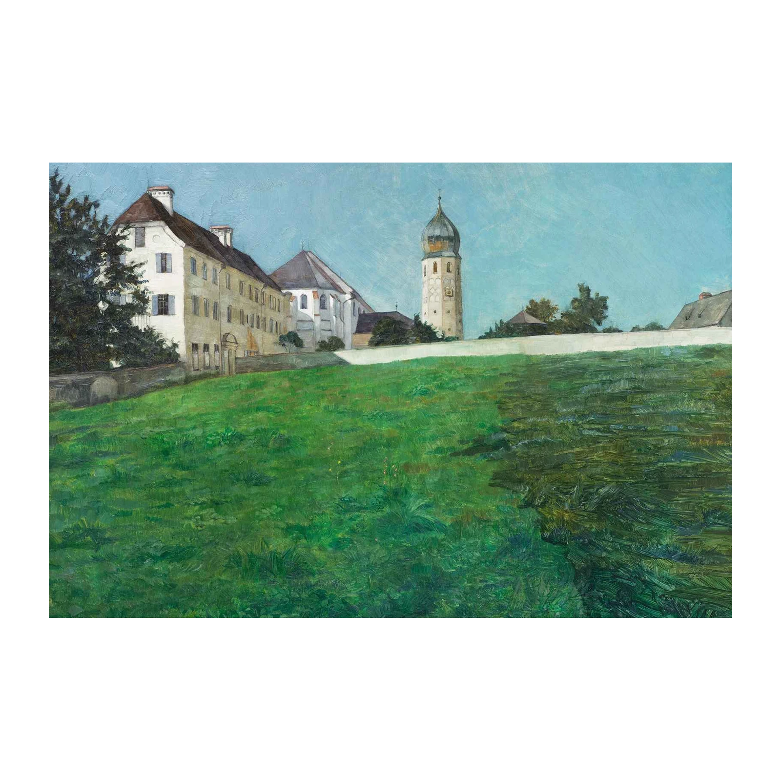 Tranquil Monastery Landscape Wall Art