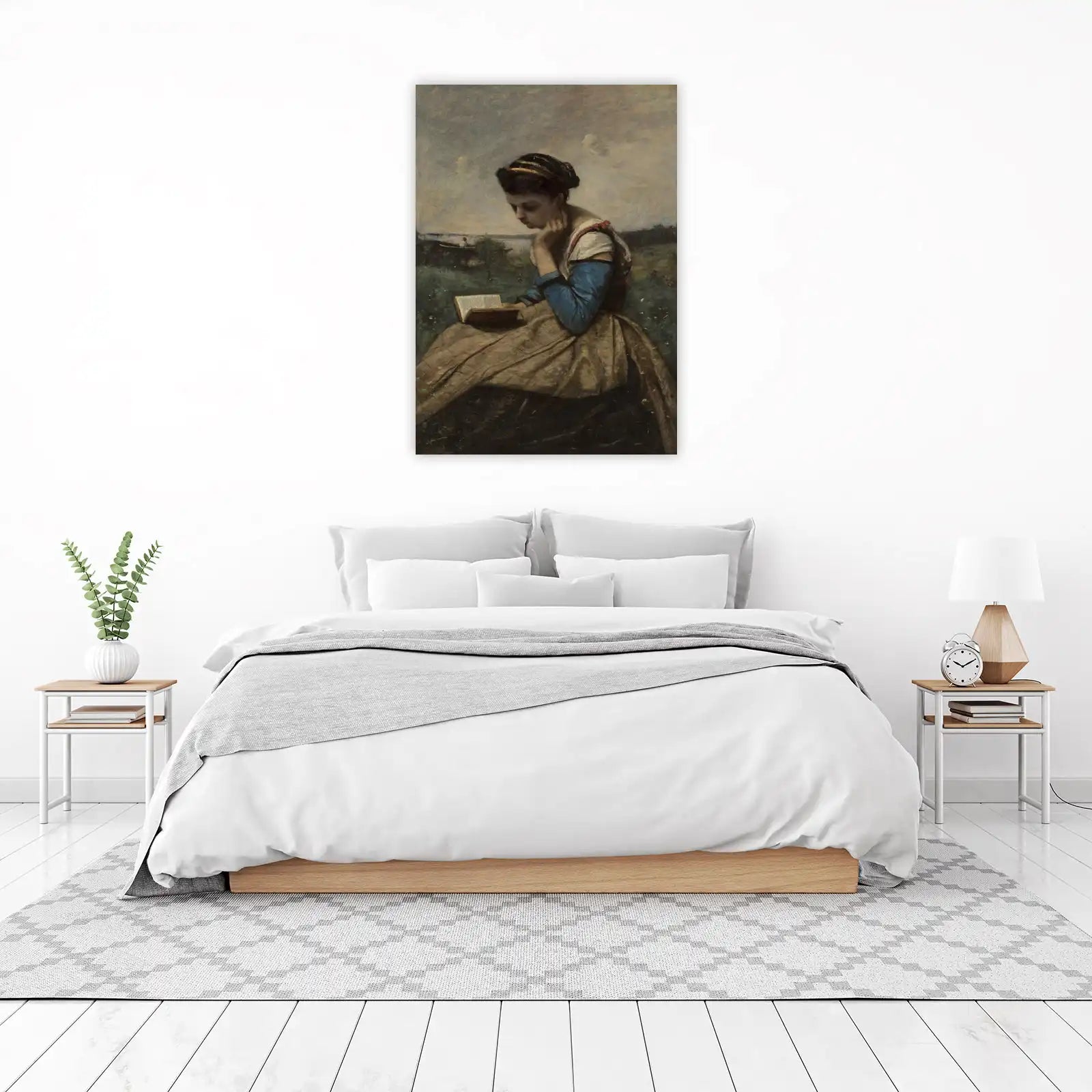 Tranquil Reader Serene Nature Wall Art