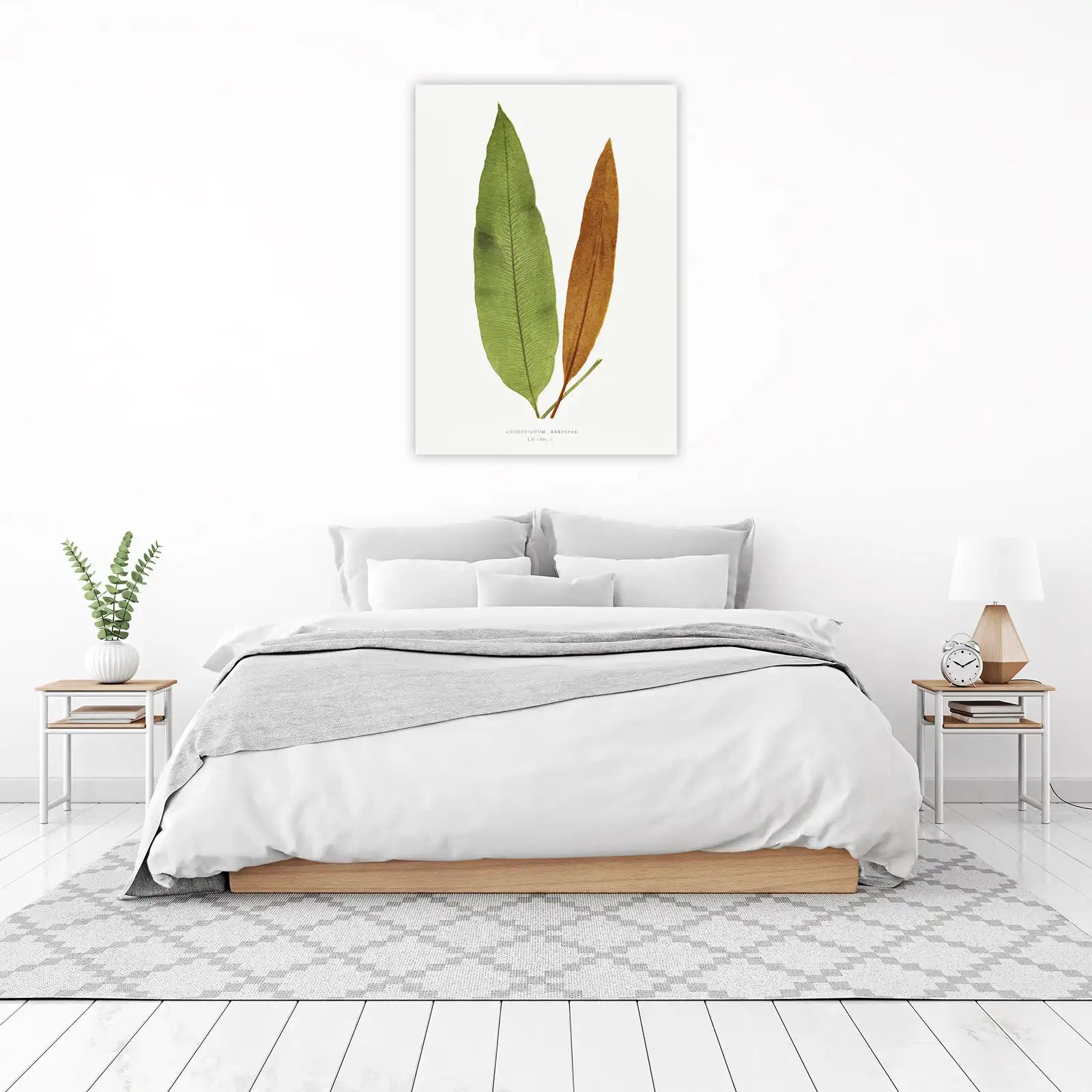 Vintage Botanical Fern Leaves Wall Art