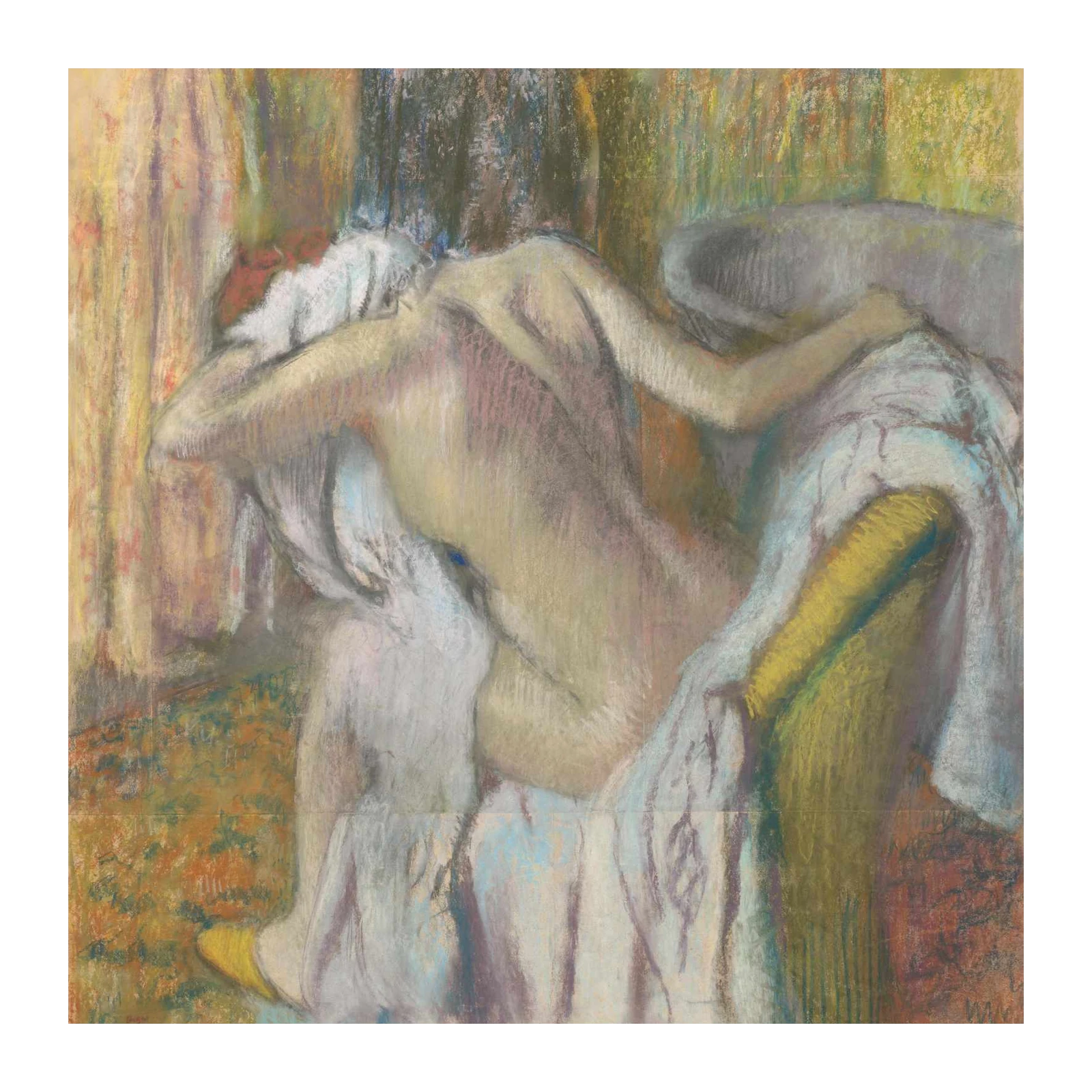 Bather with Towel Degas Impressionist Art Wall Art