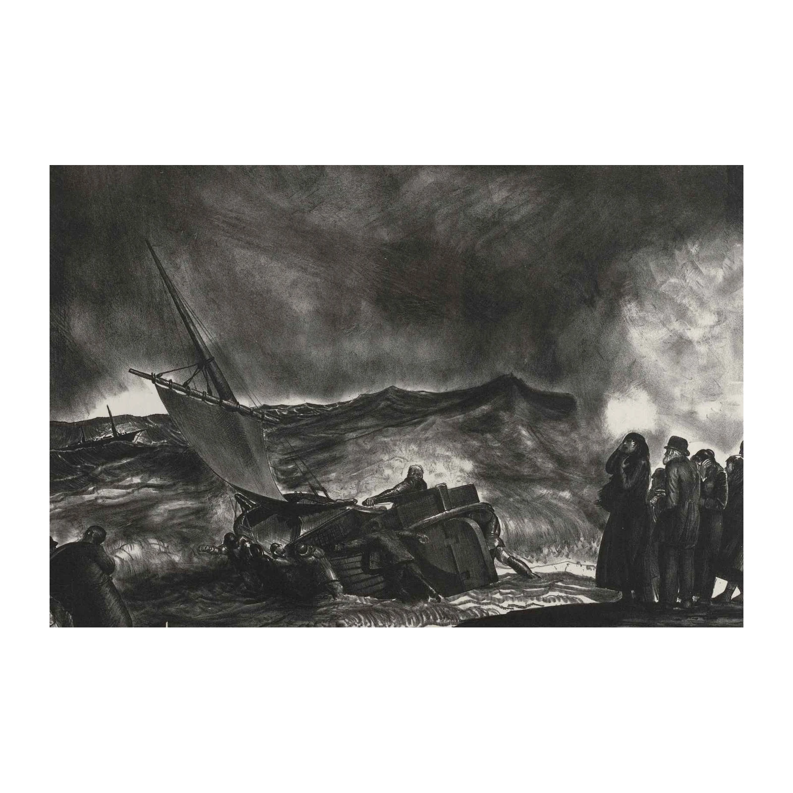 Dramatic Shipwreck Storm Sea Wall Art