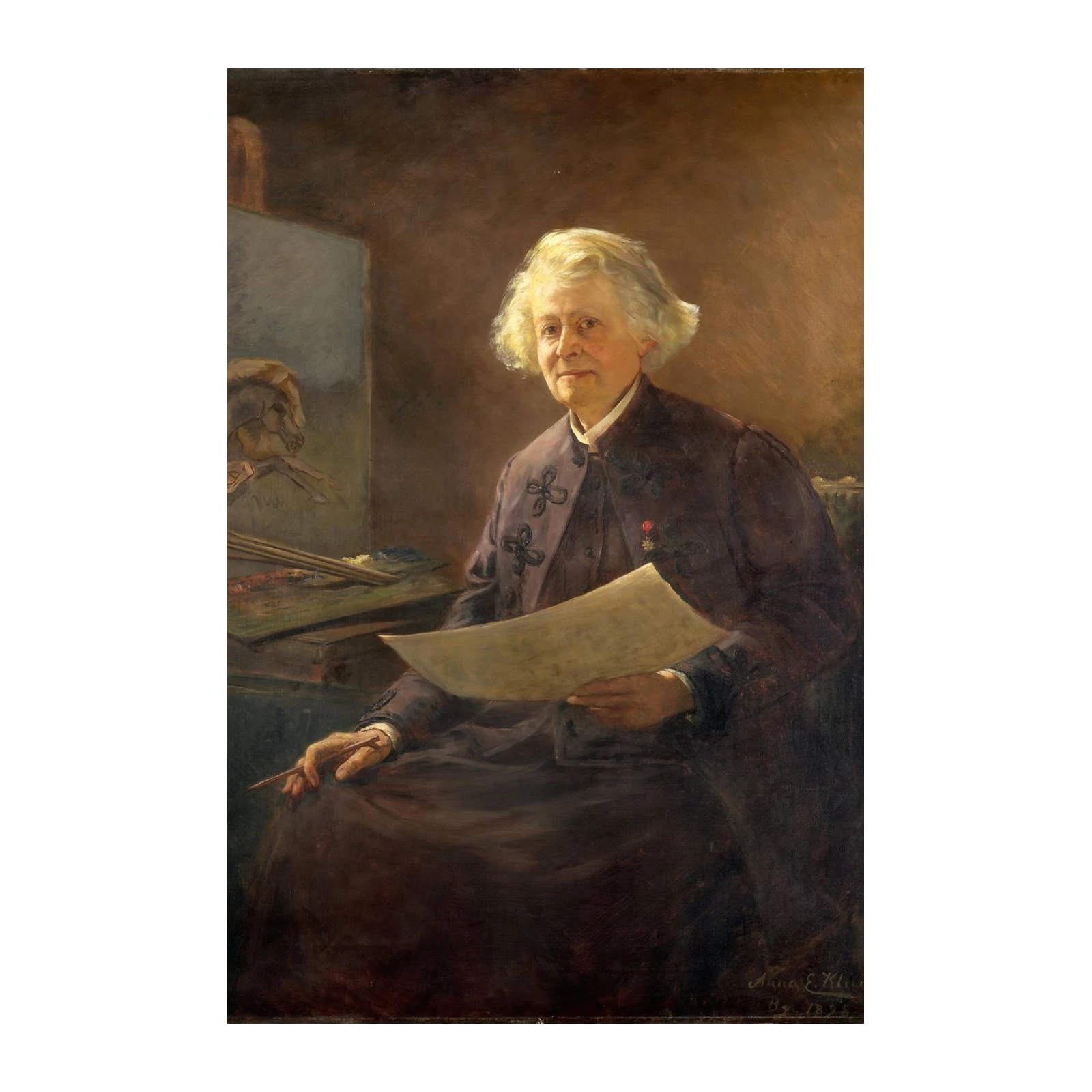 Elegant Artist Portrait Vintage Wall Art Wall Art