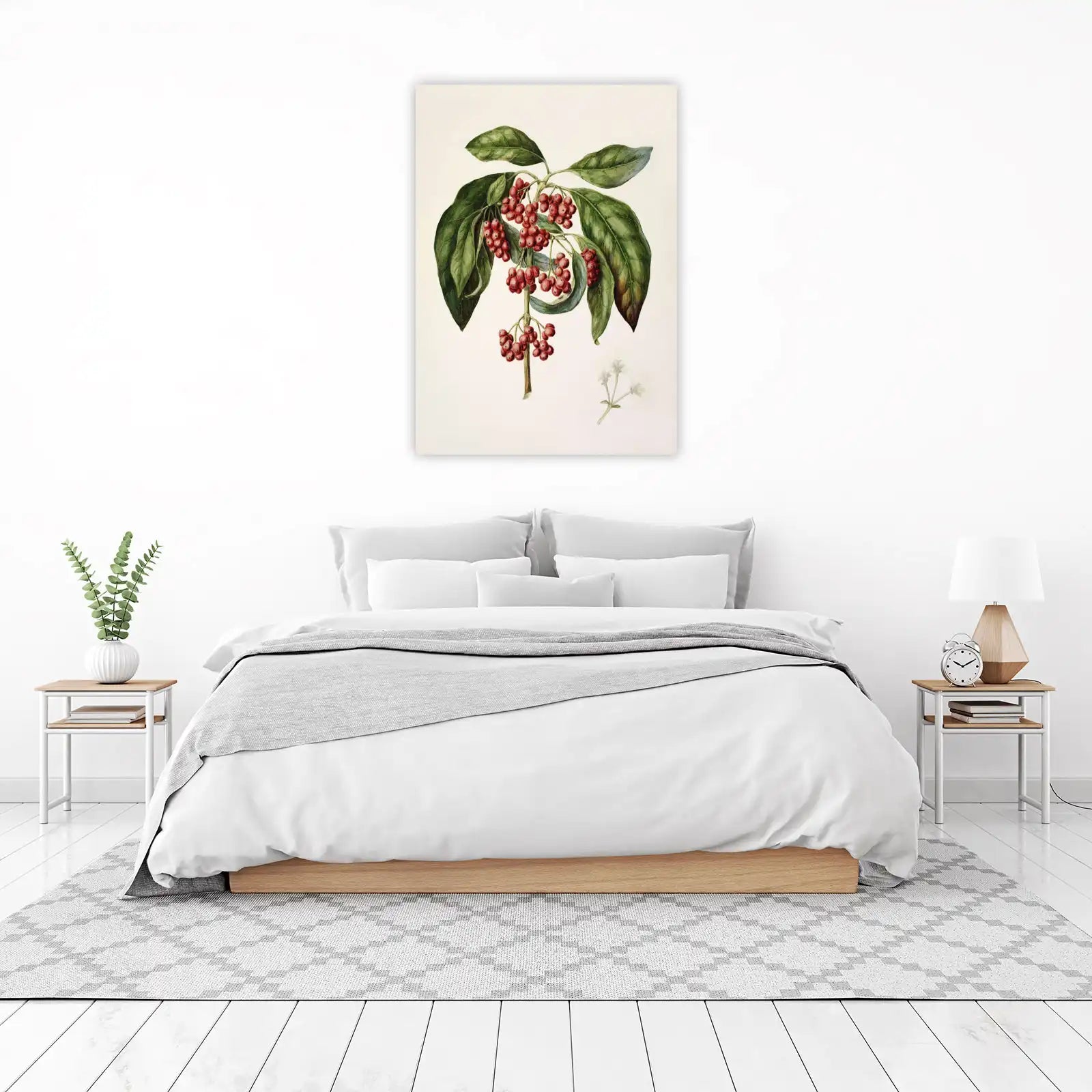 Vintage Berry Branch Botanical Art Wall Art