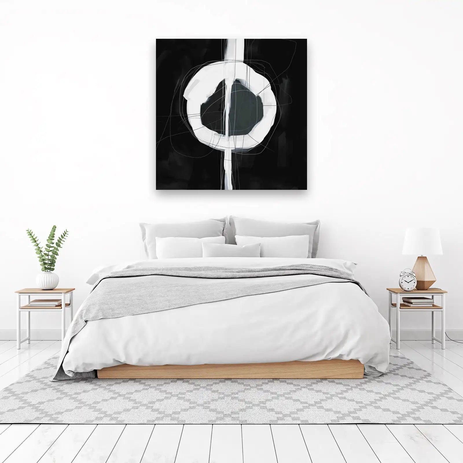 Abstract Monochrome Fusion Wall Art