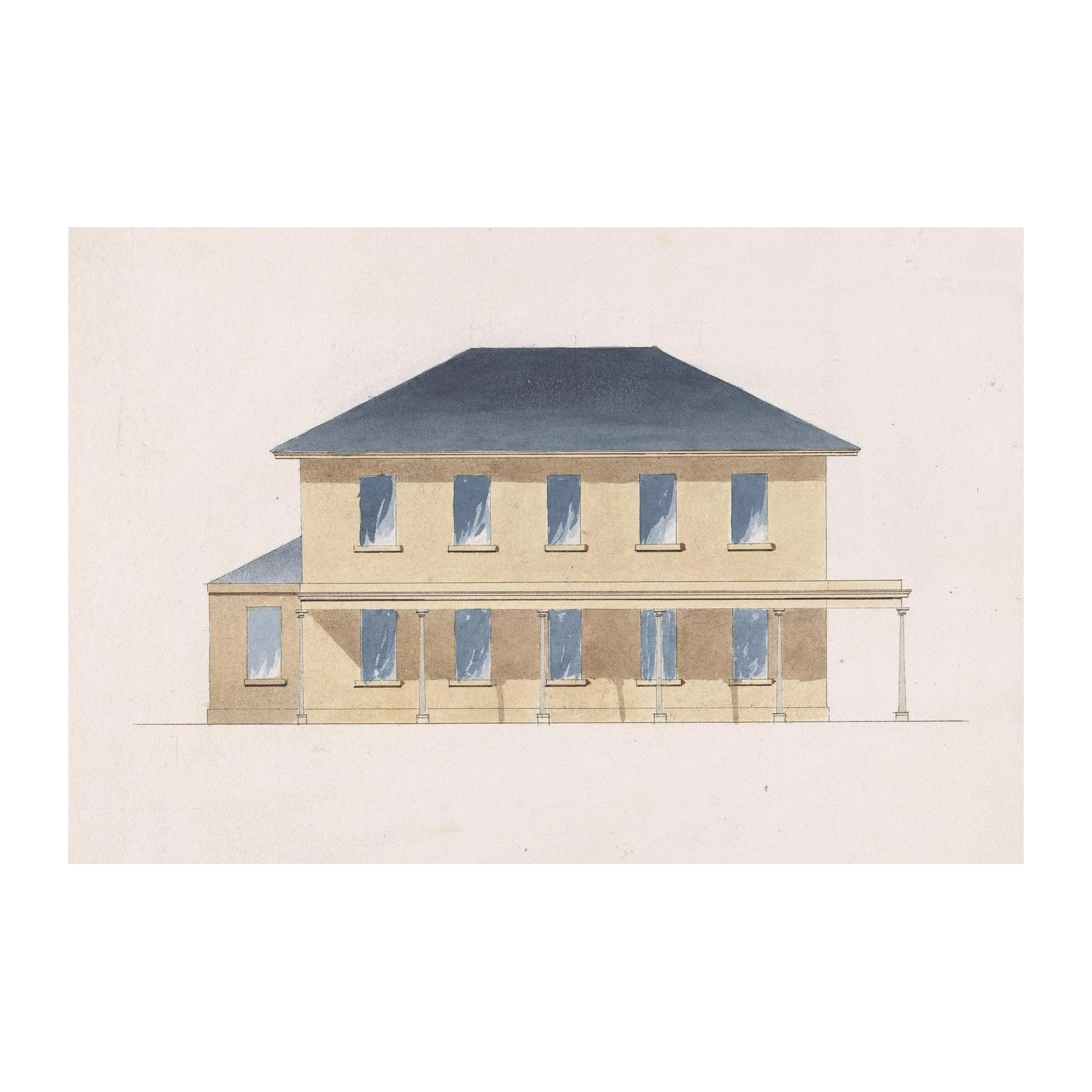 Elegant Colonial Architecture Wall Art