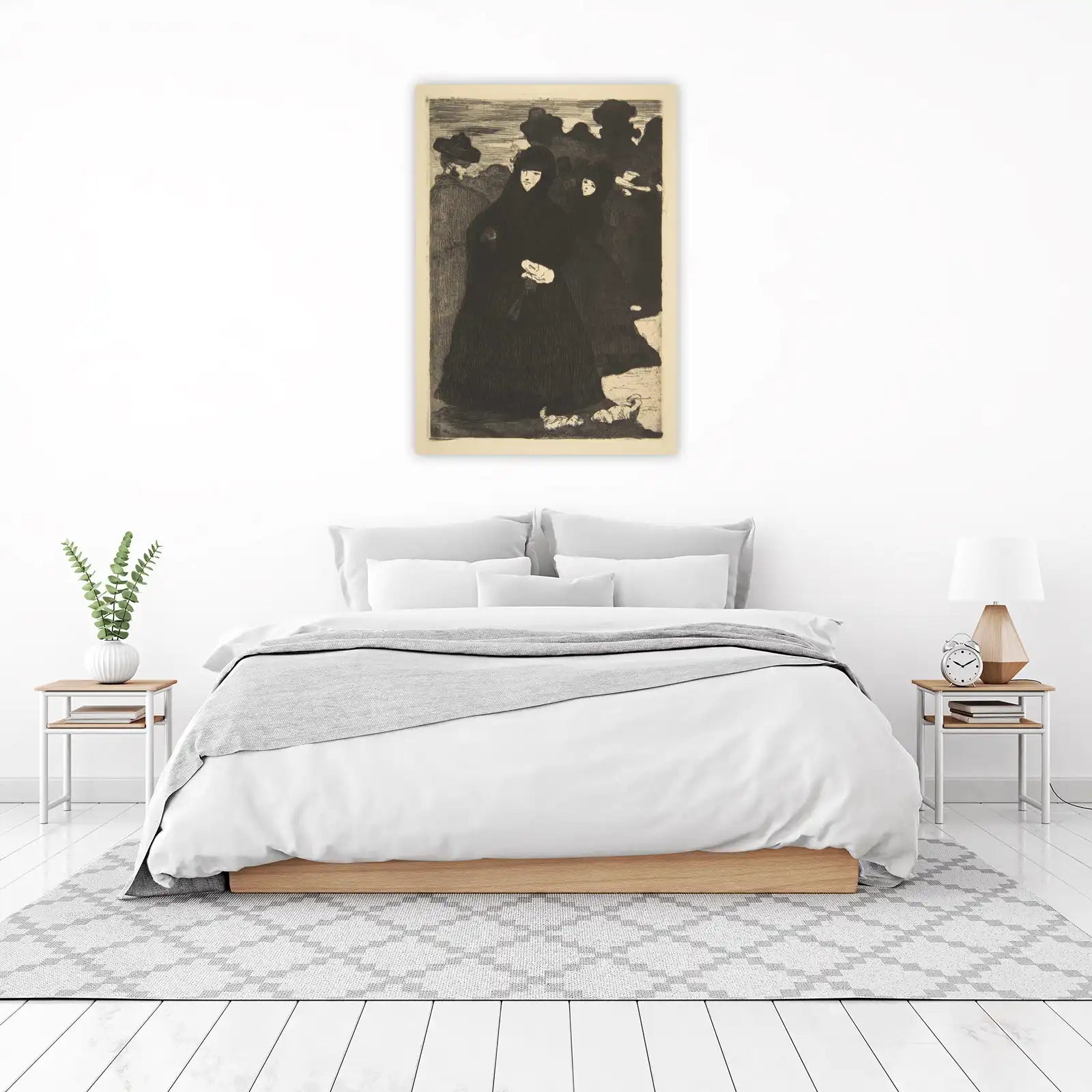 Mysterious Figures Dark Tones Wall Art