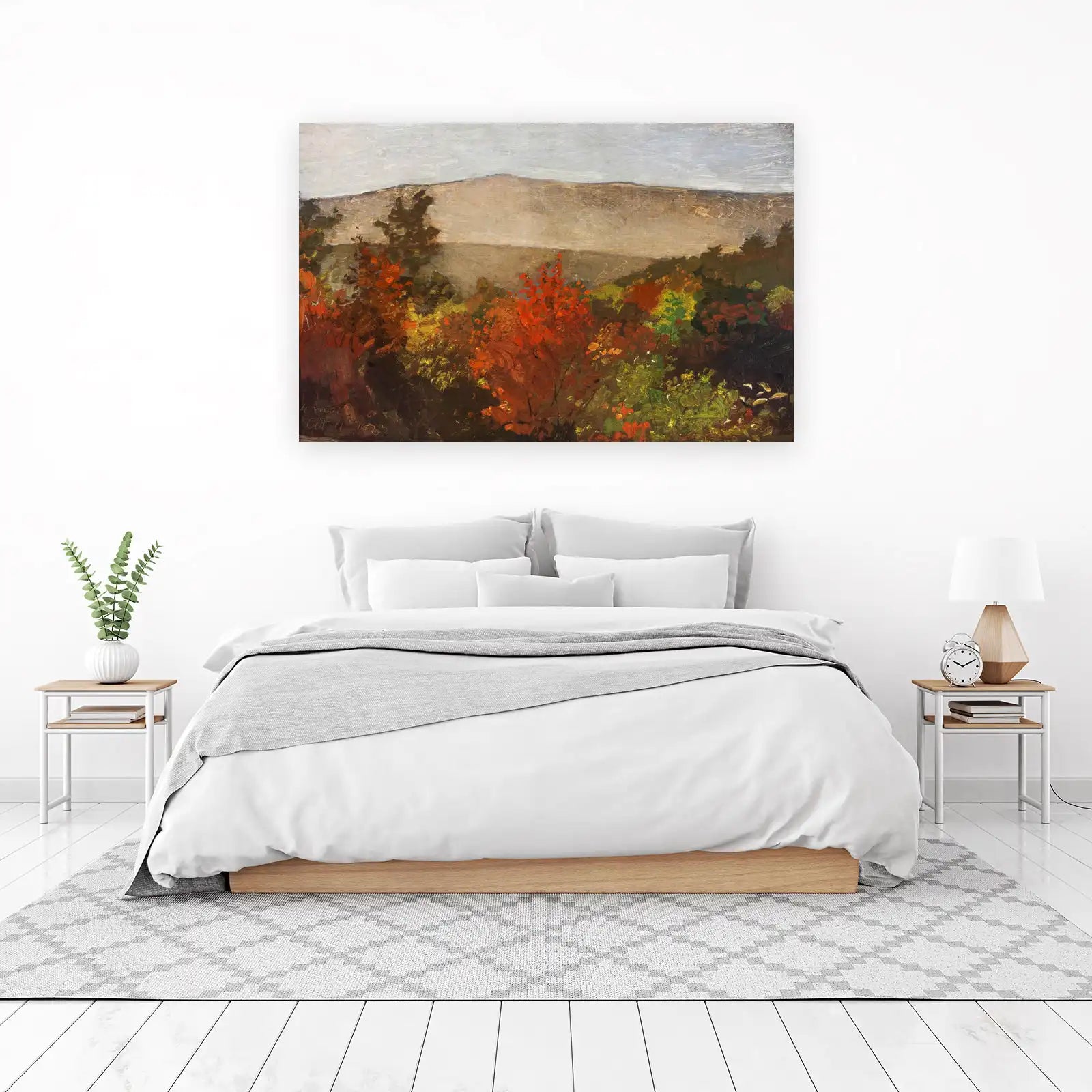 Autumn Mountain Landscape Oil Painting Wall Art