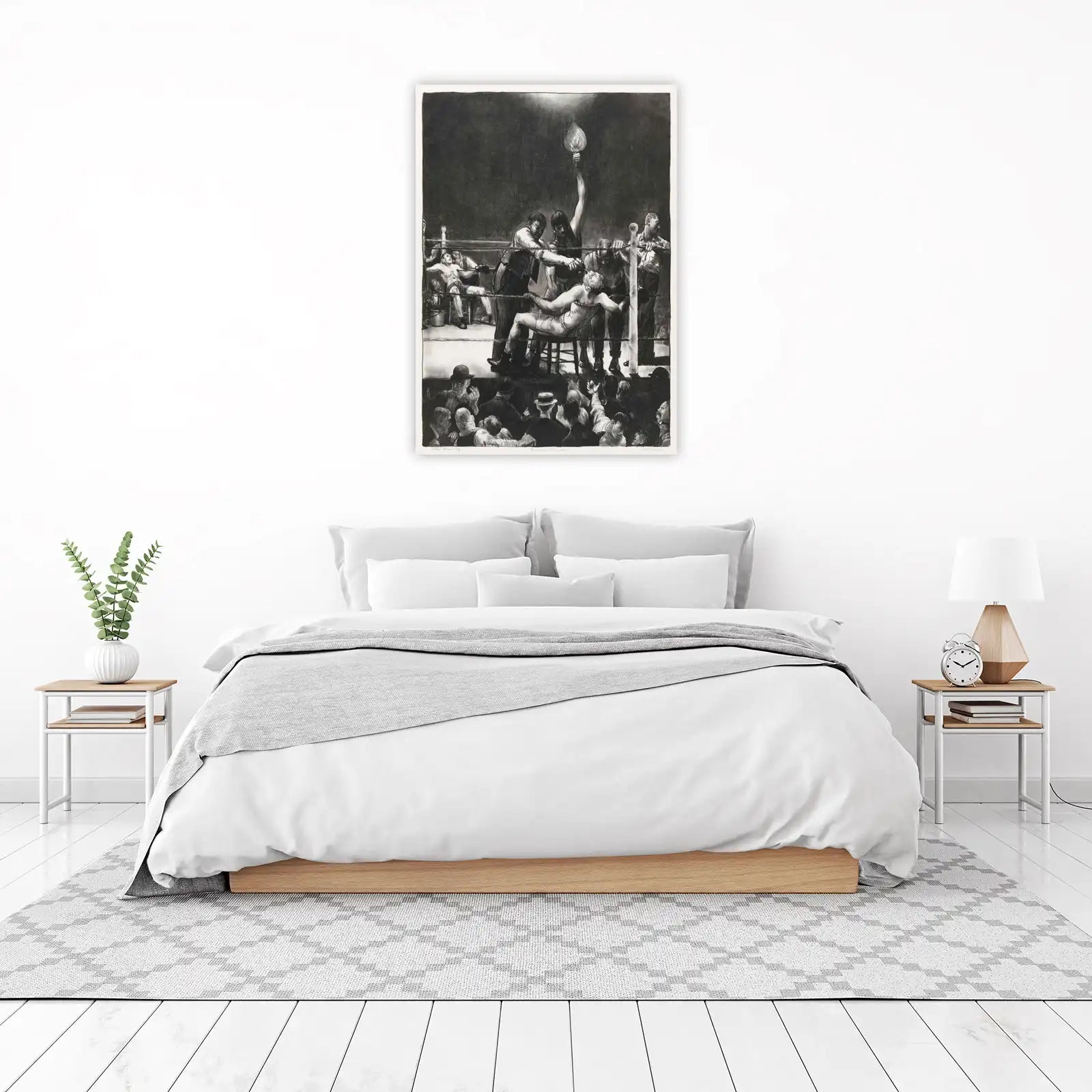 Boxing Match Drama Vintage Wall Art
