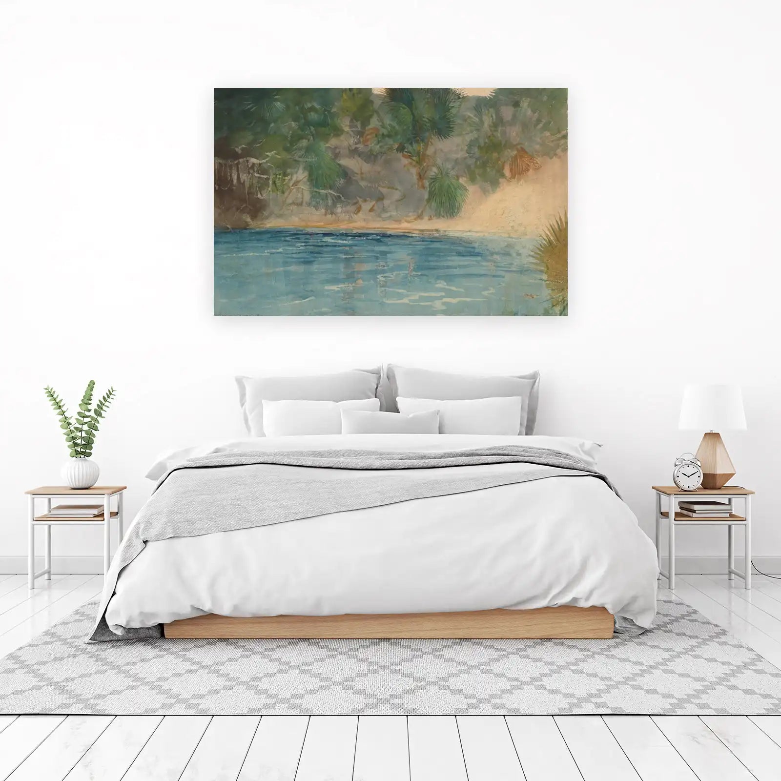 Tranquil Tropical Beach Palm Wall Art
