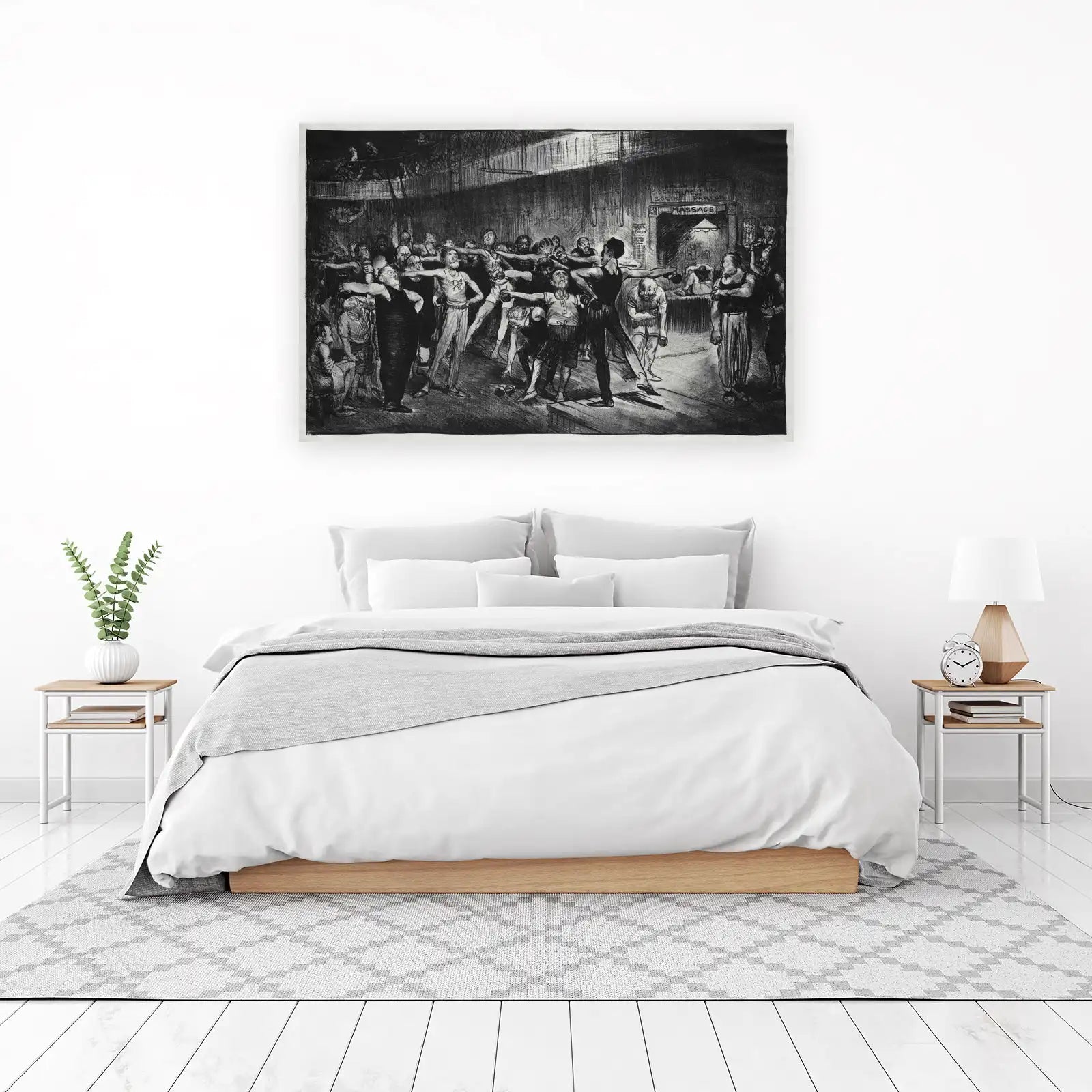 Vintage Gym Scene Wall Art