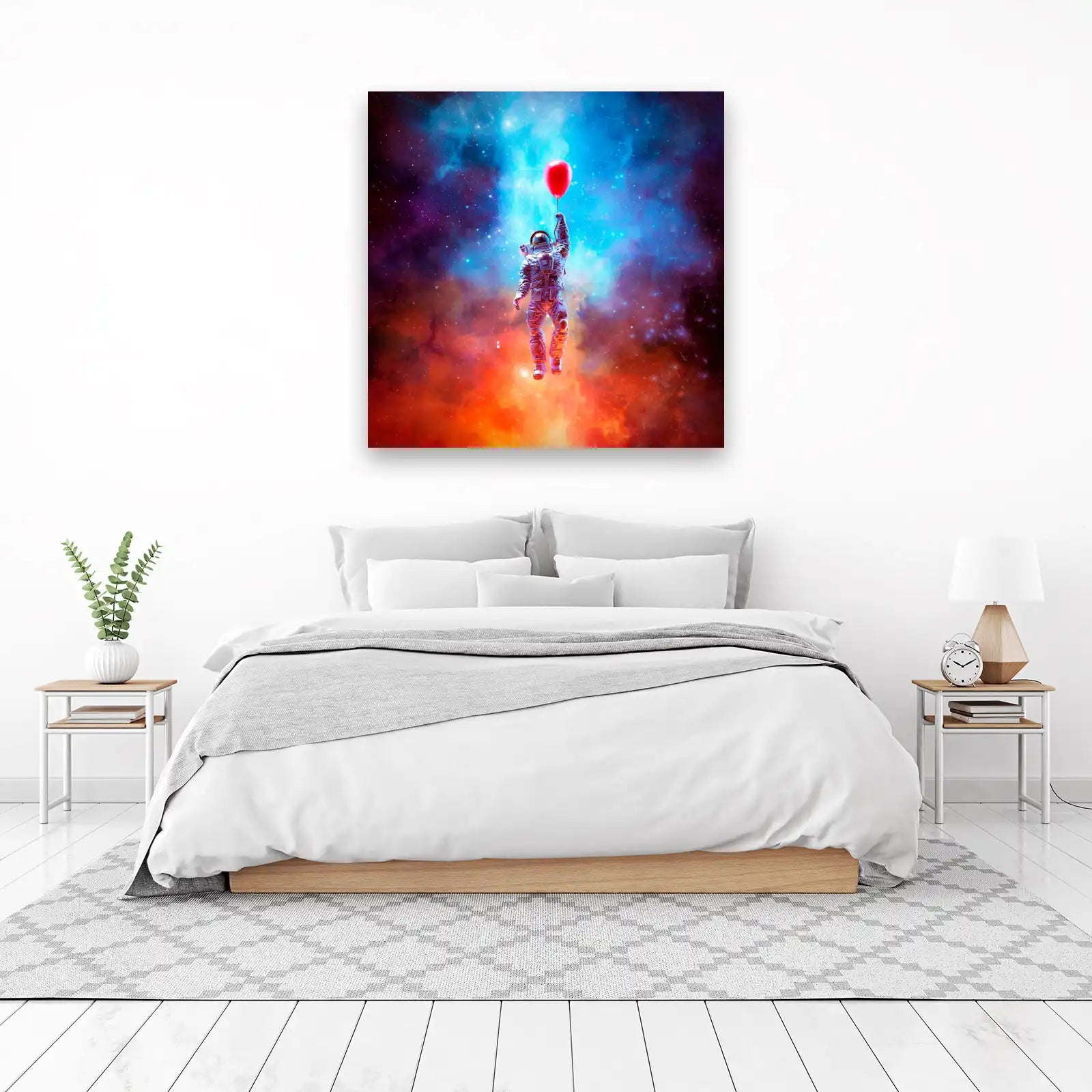 Astronaut Red Balloon Galaxy Wall Art