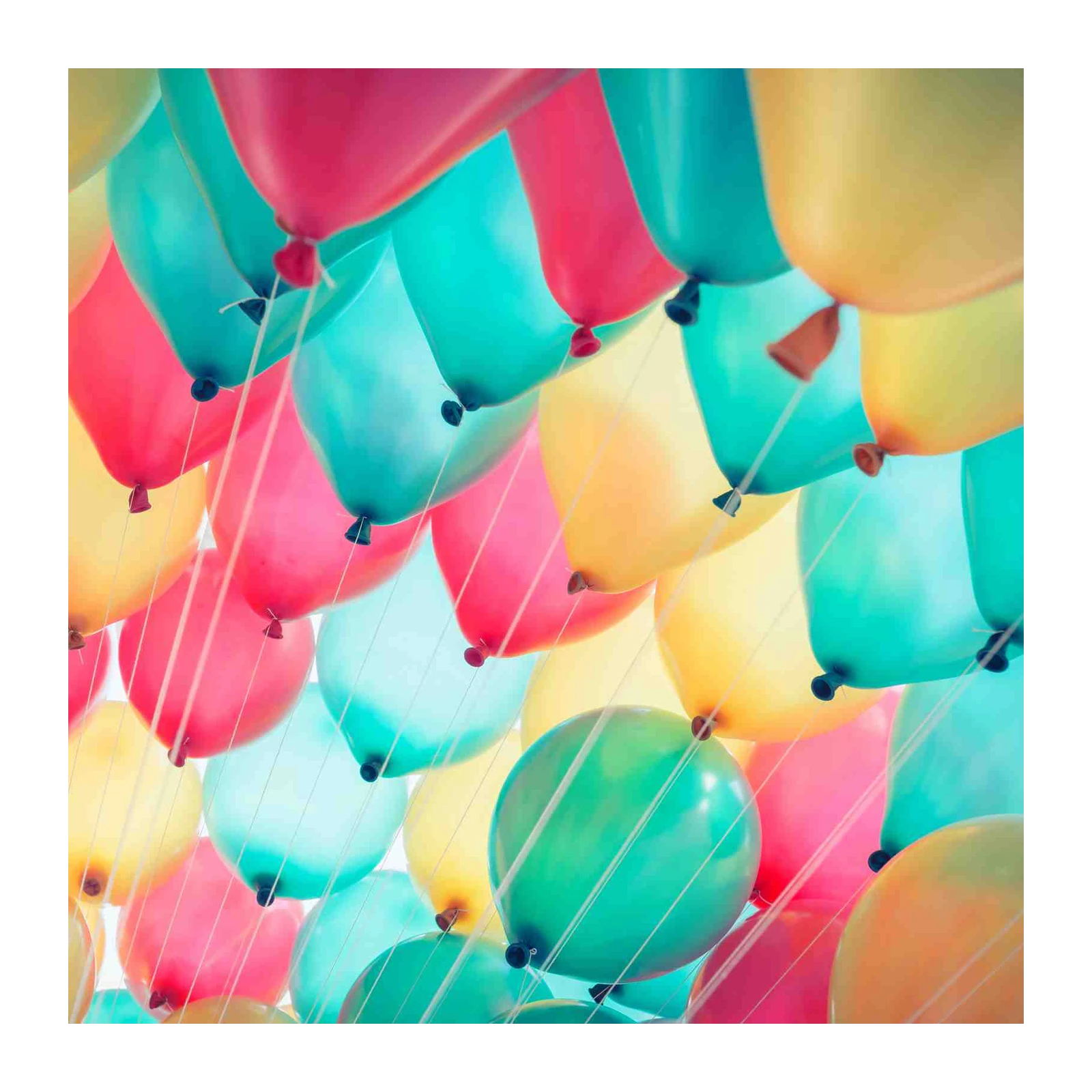 Vibrant Balloon Dreamscape Wall Art