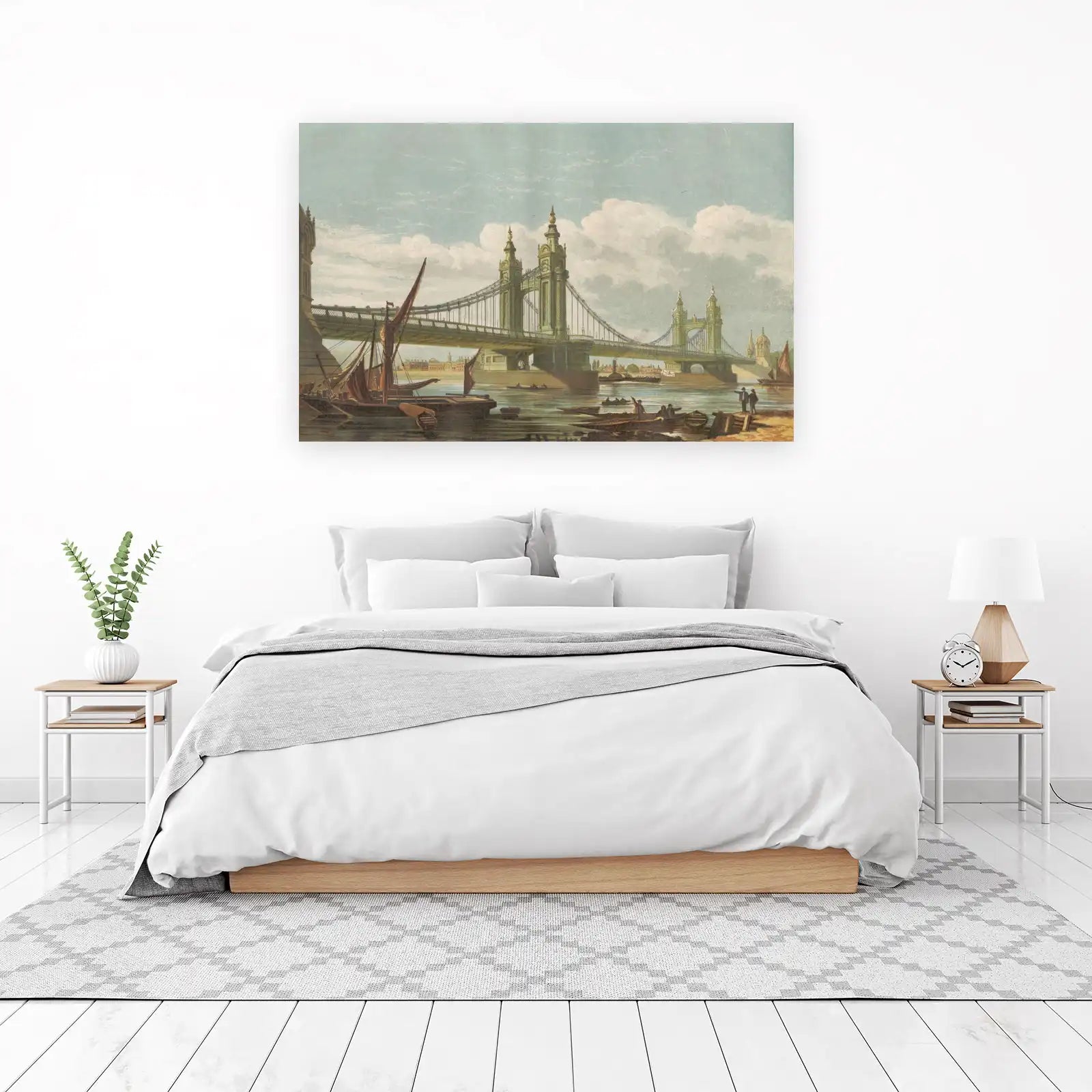 Victorian London Bridge Seine River Wall Art
