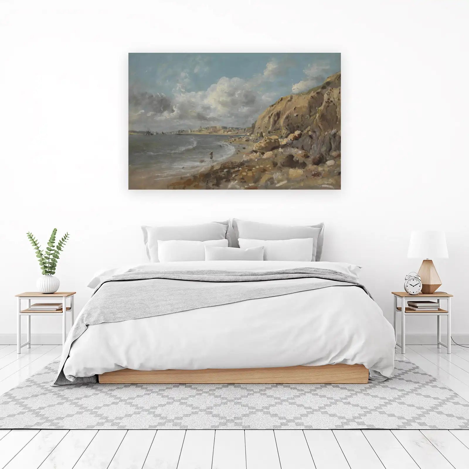 Seaside Cliff & Town Wall Art - Coastal Wall Art