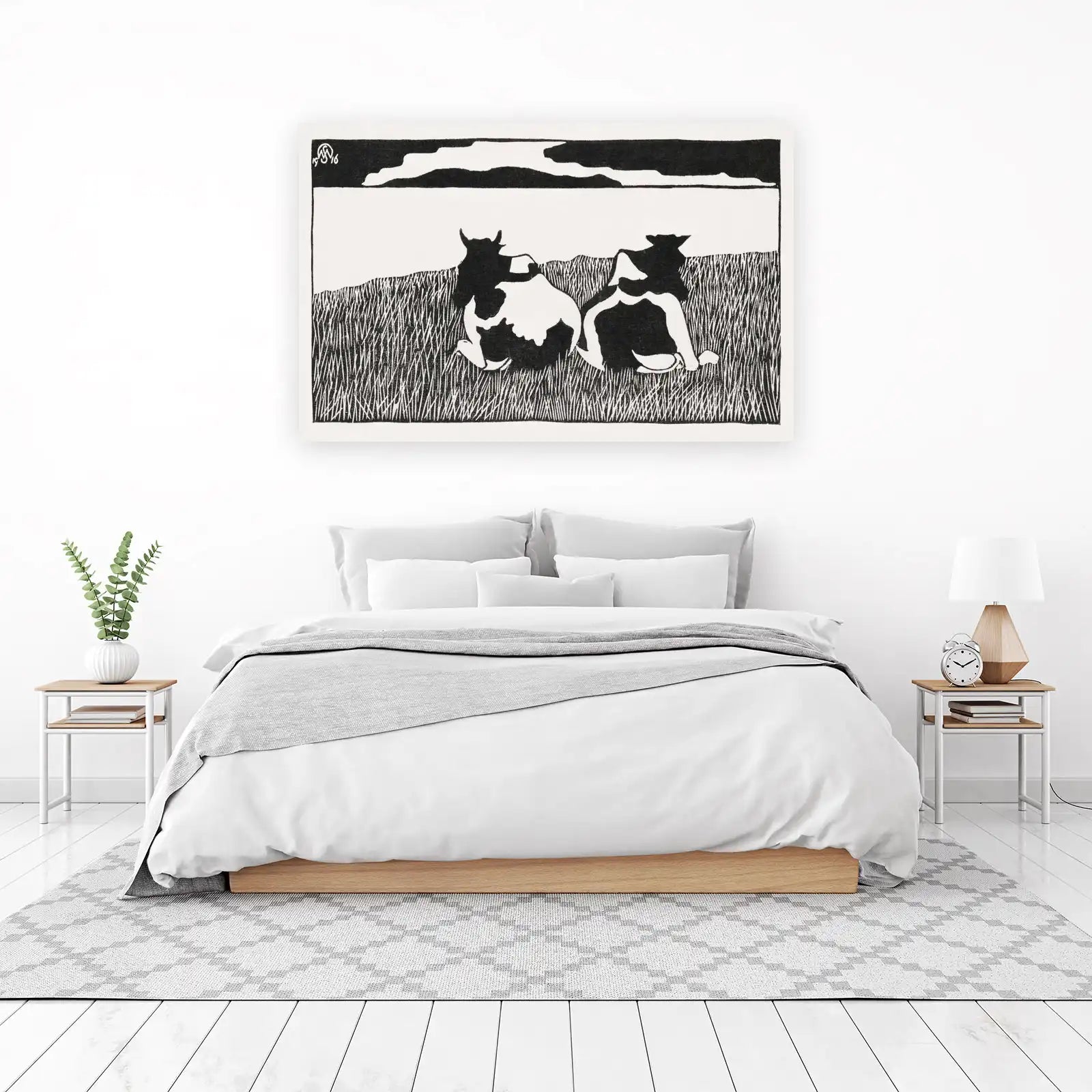 Serene Cows Meadow Art Wall Art