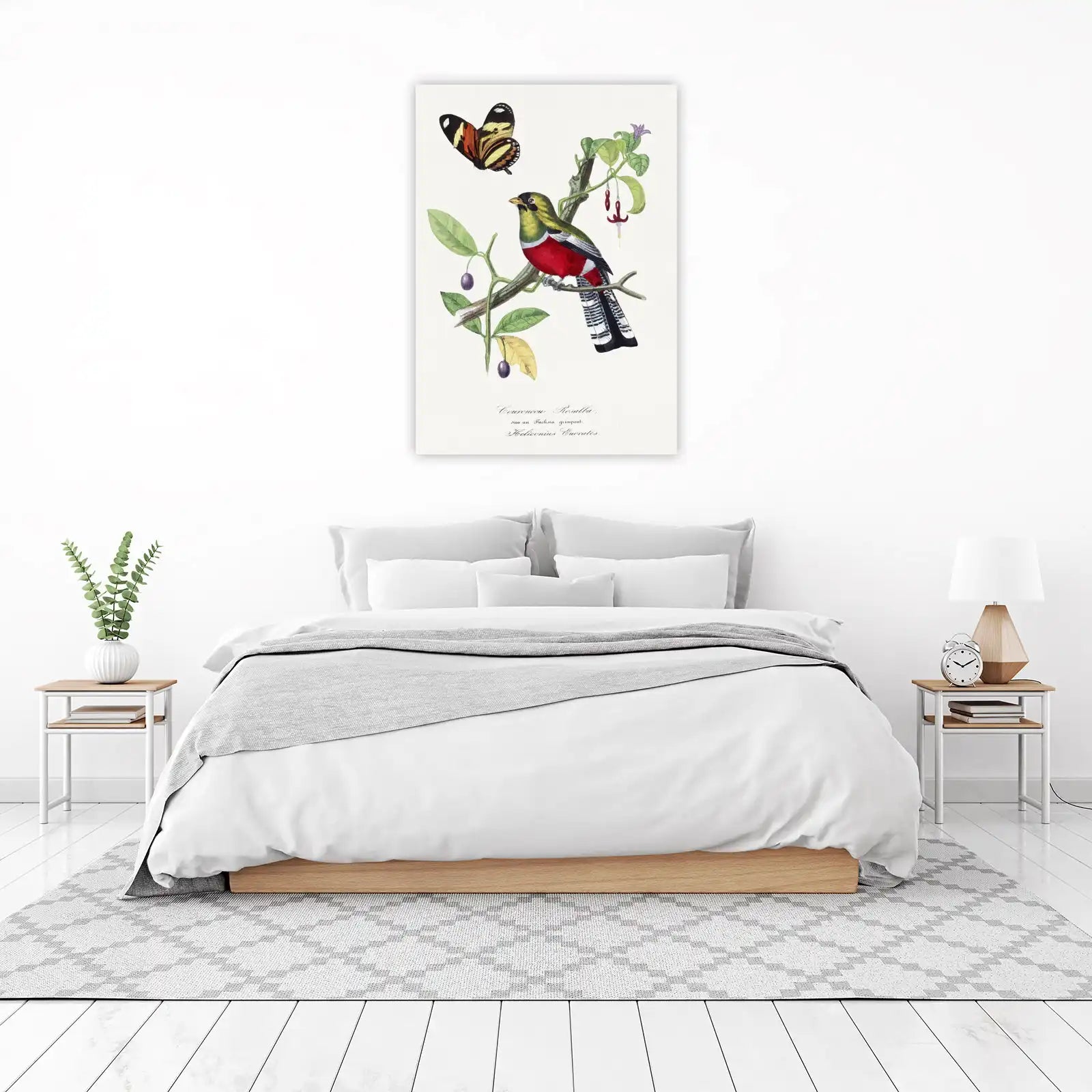 Vibrant Bird & Butterfly Botanical Wall Art