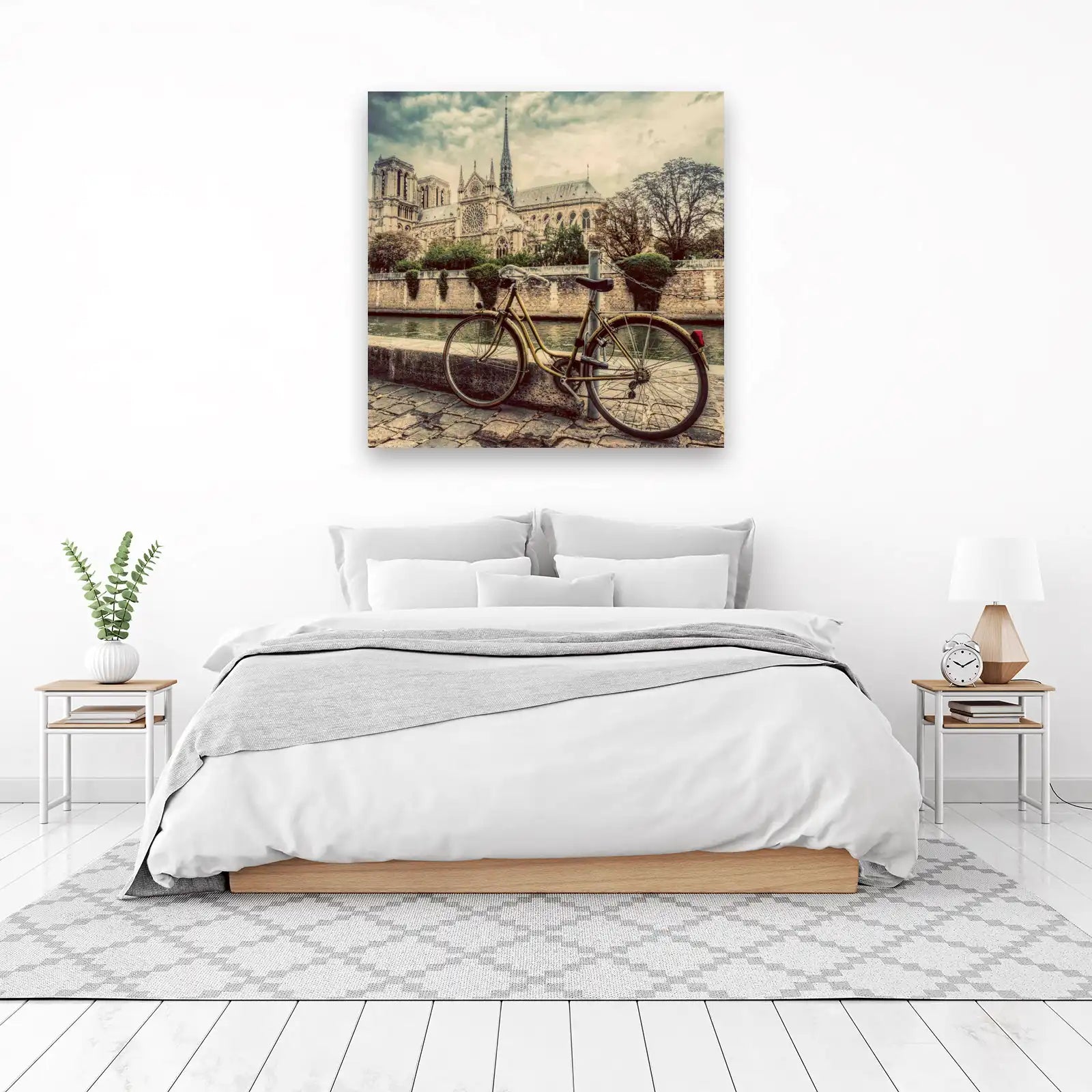Parisian Dream: Notre Dame & Bicycle Wall Art