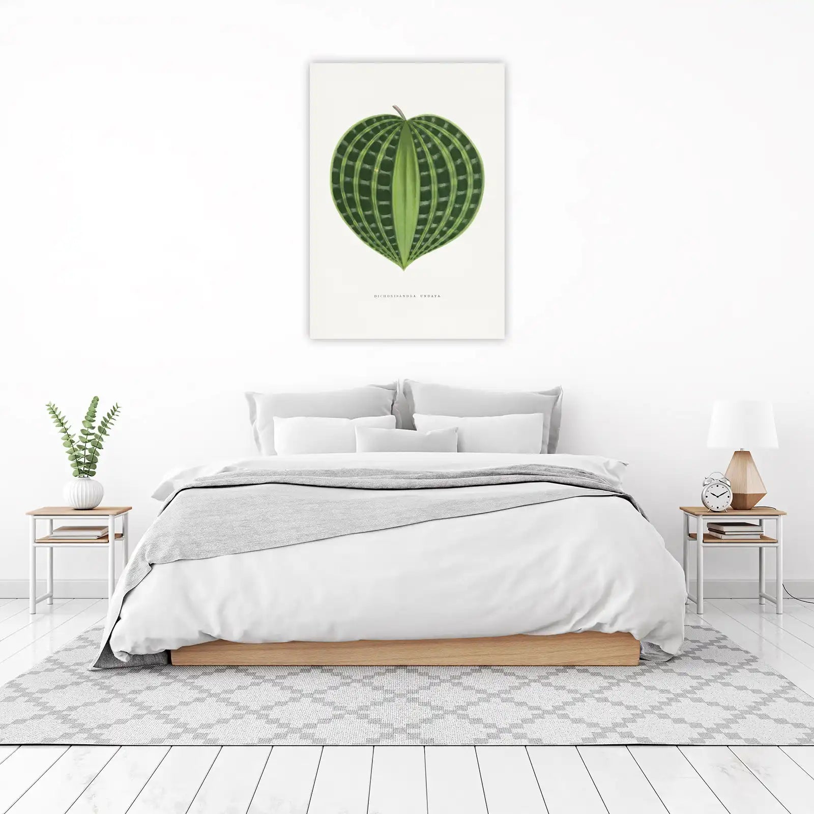 Vintage Dichorisandra Undata Botanical Wall Art