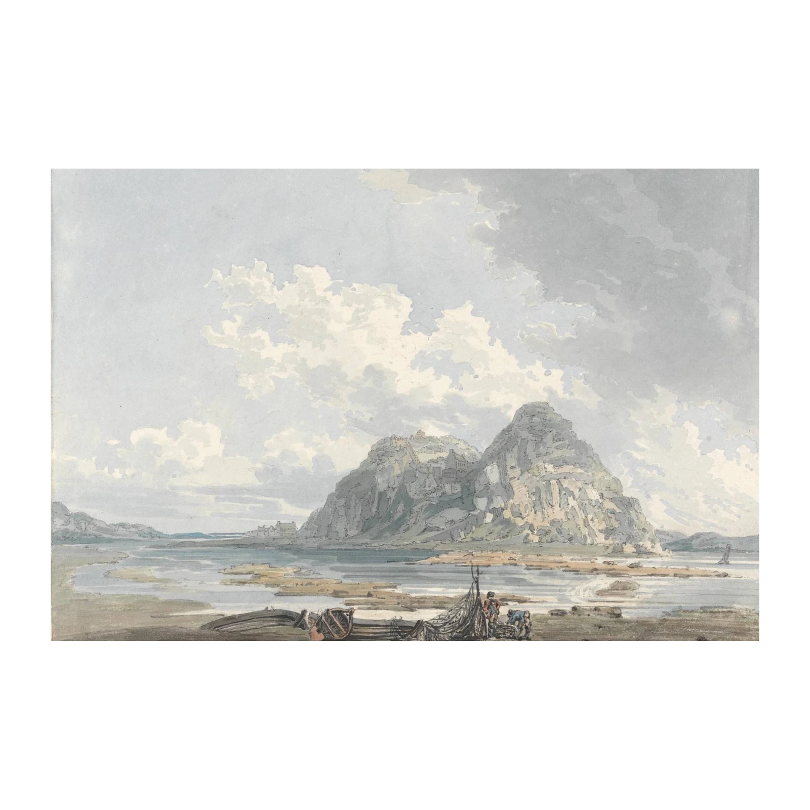 Serene Coastal Landscape Vintage Art Wall Art