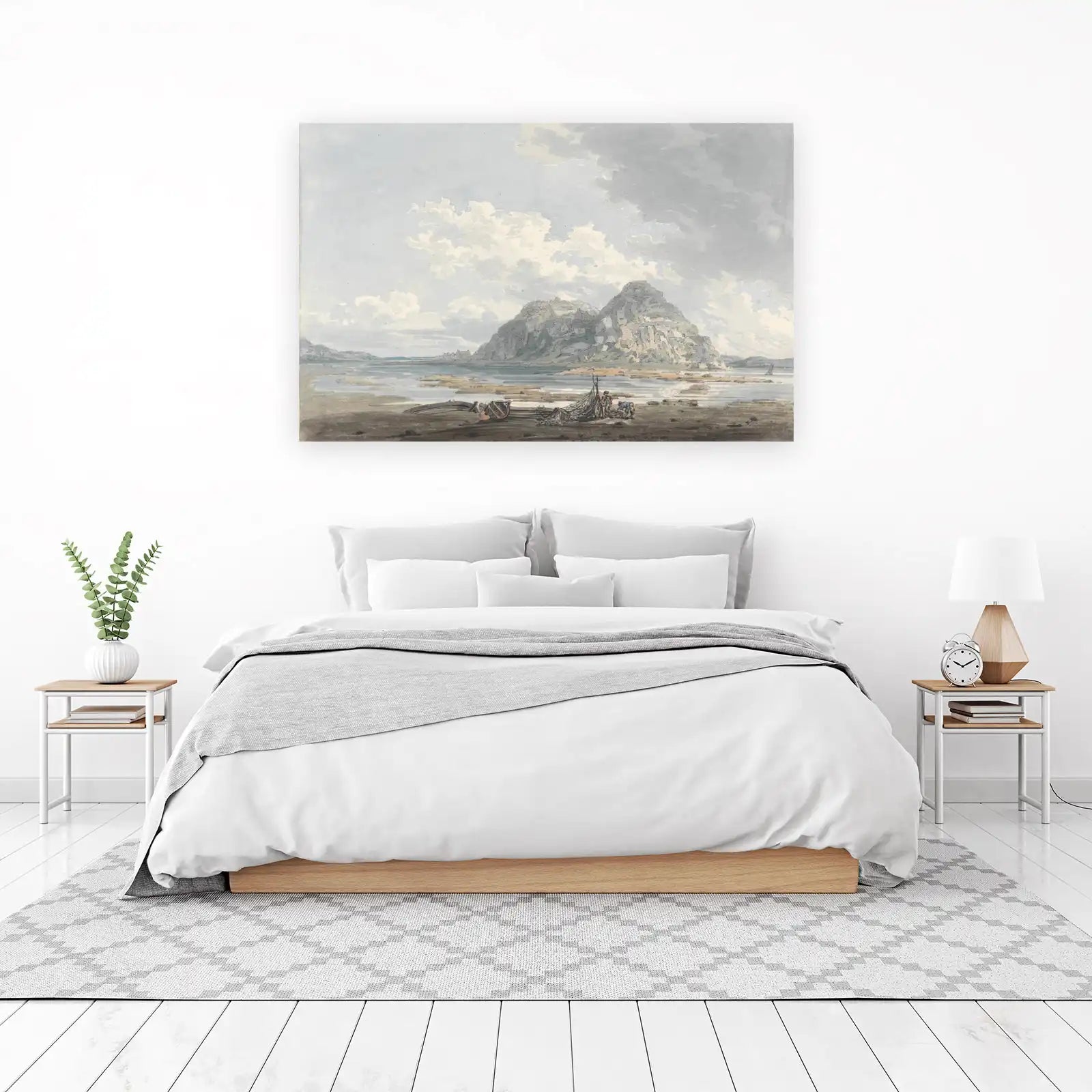 Serene Coastal Landscape Vintage Art Wall Art