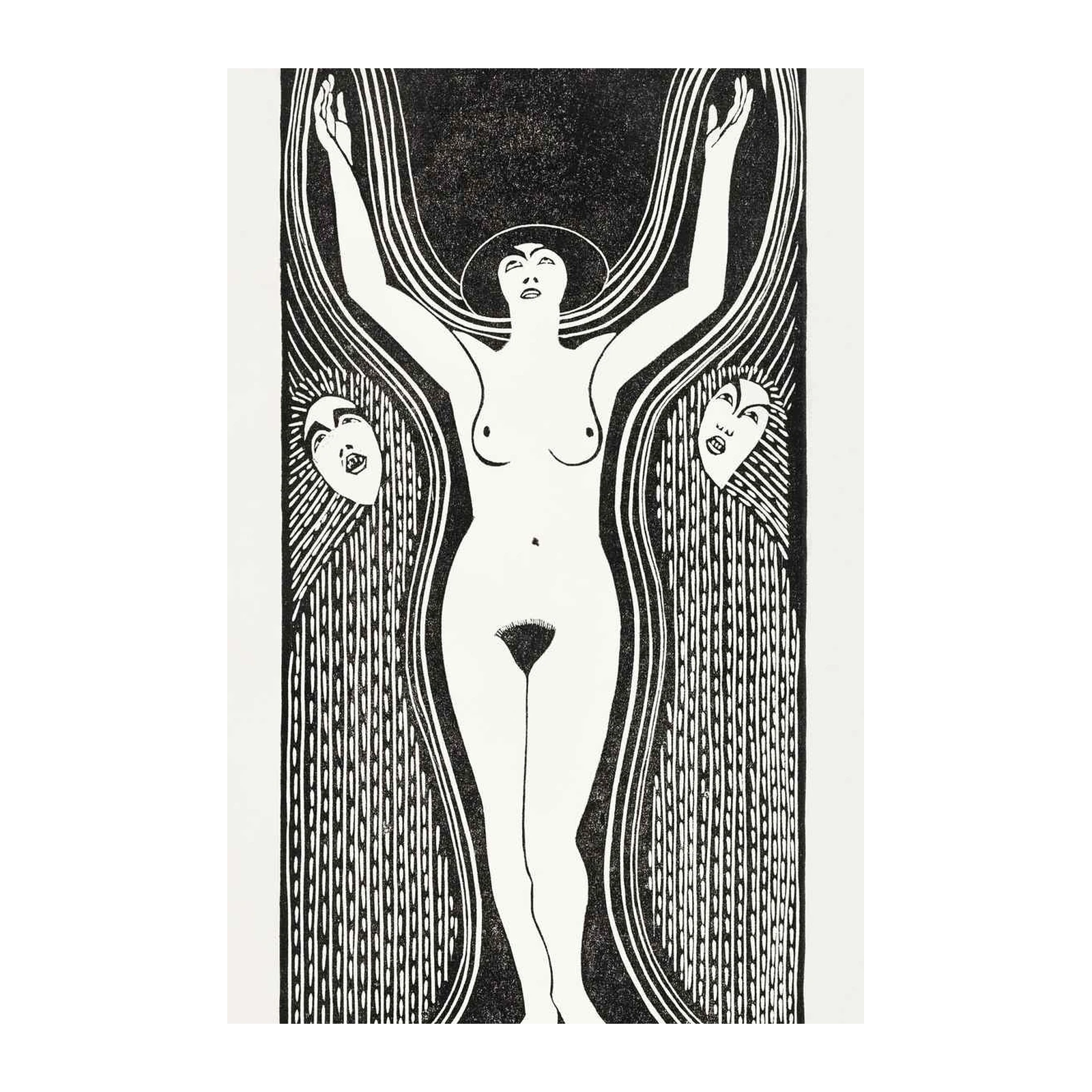 Art Nouveau Woman & Faces Wall Art