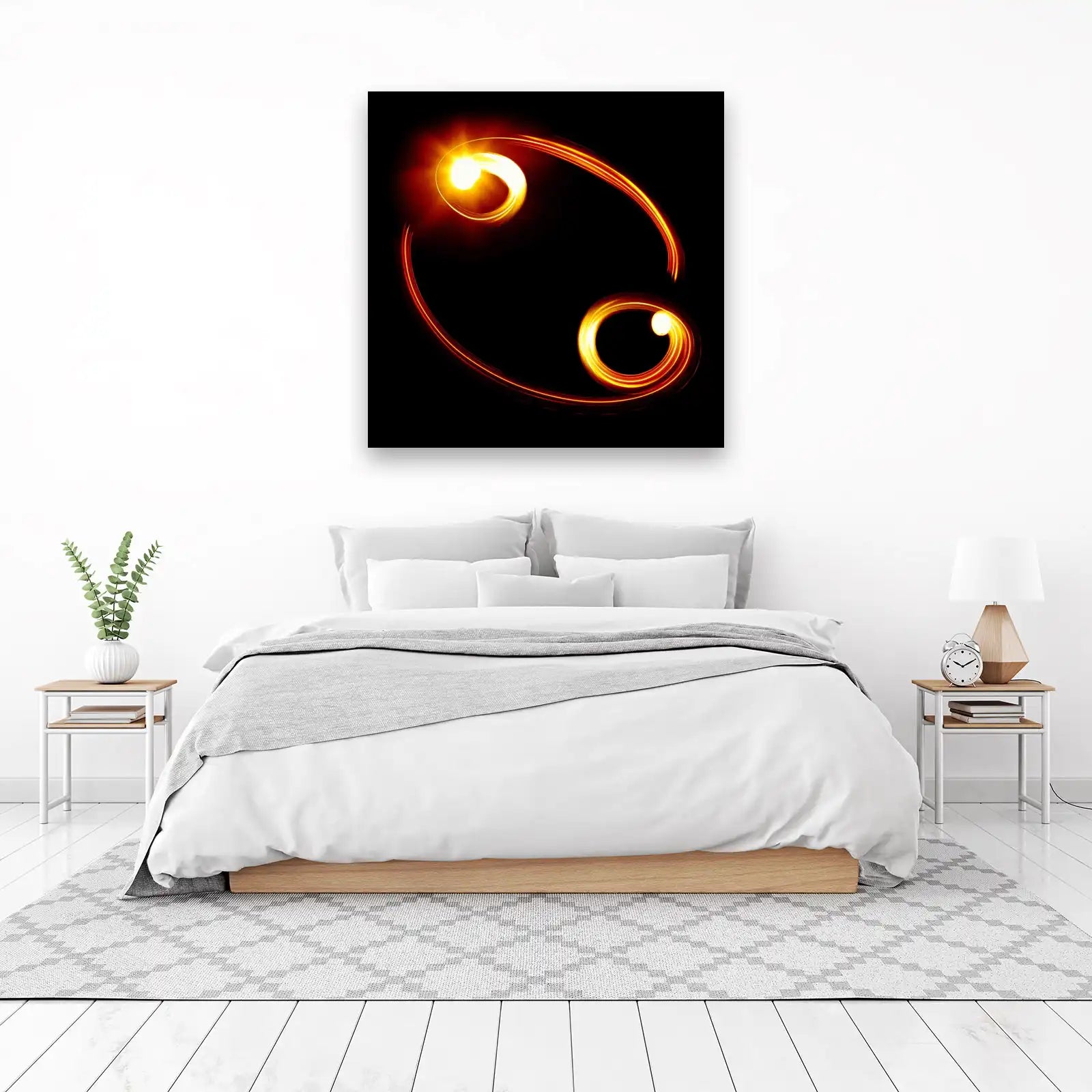 Cancer Zodiac Light Painting Wall Art