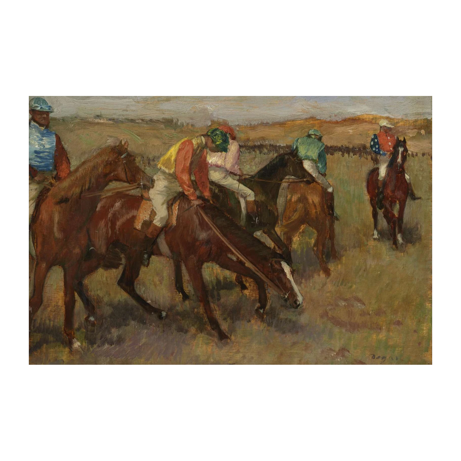 Dynamic Horse Racing Scene Wall Art