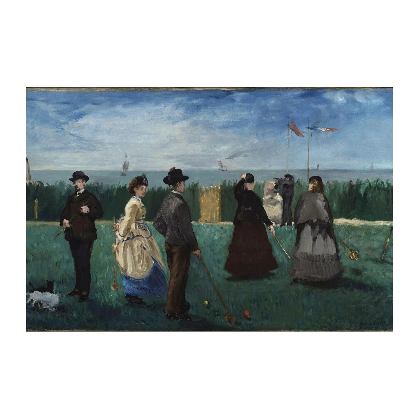 Victorian Croquet Scene Wall Art