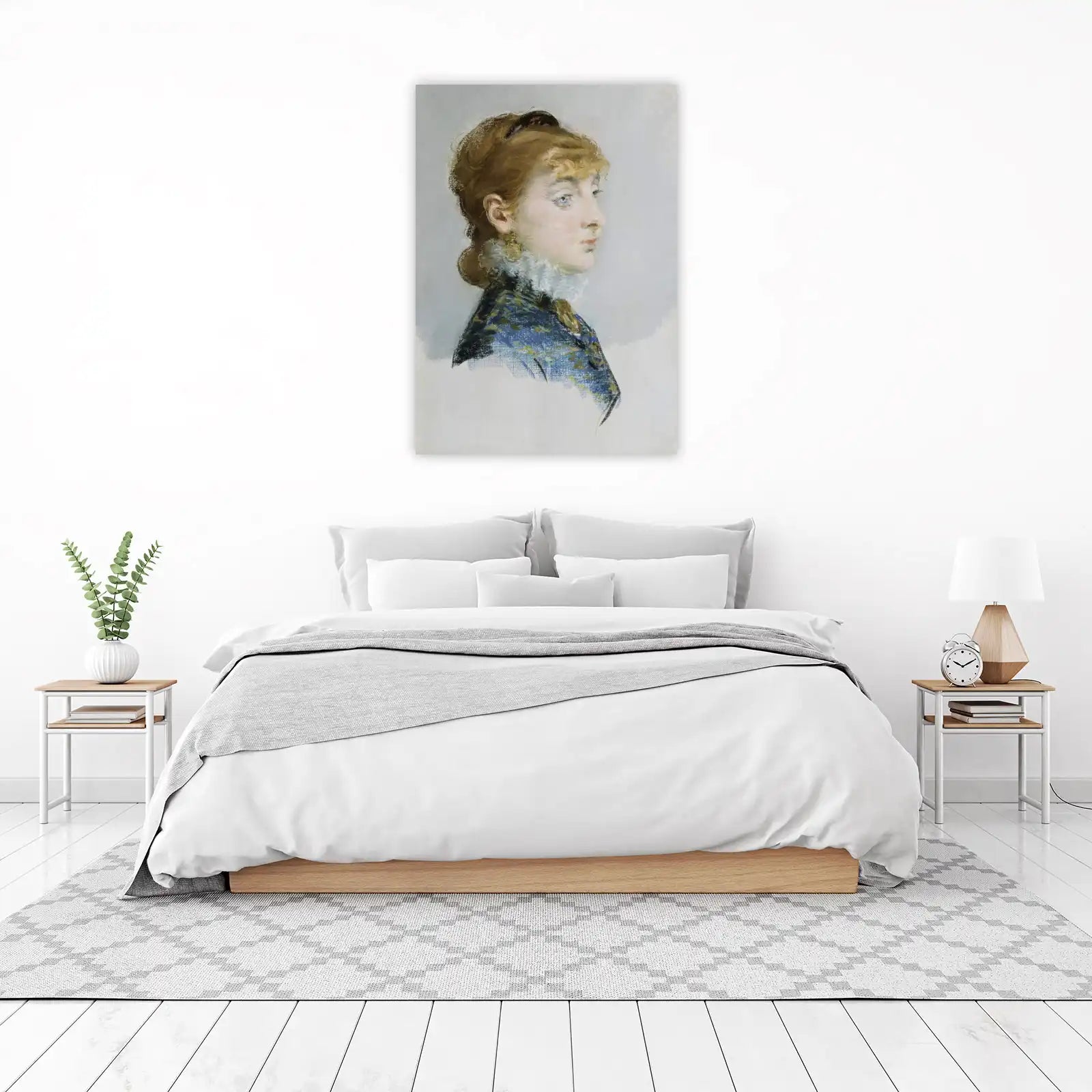 Elegant Woman Portrait Impressionist Wall Art