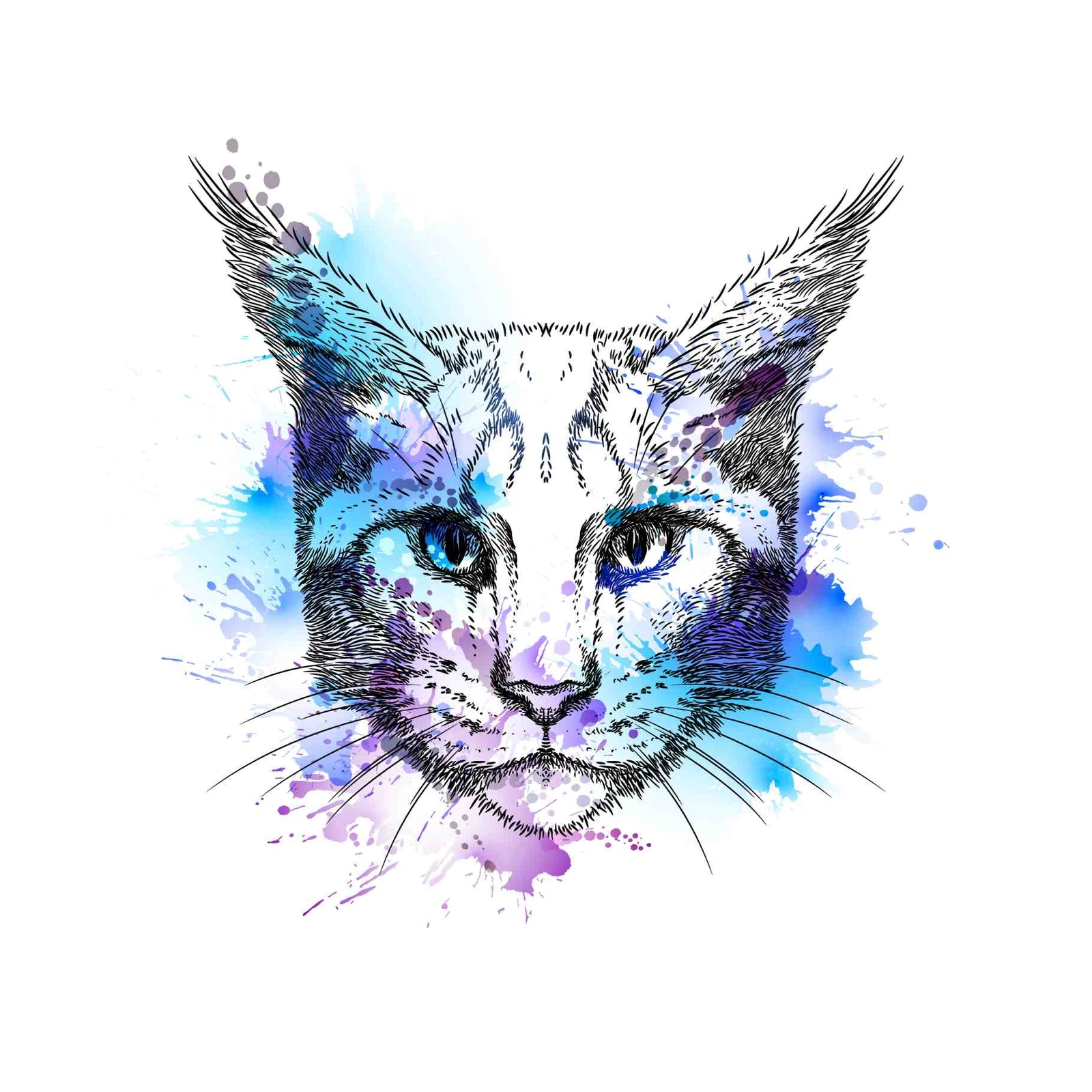 Mystic Lynx Watercolor Wall Art