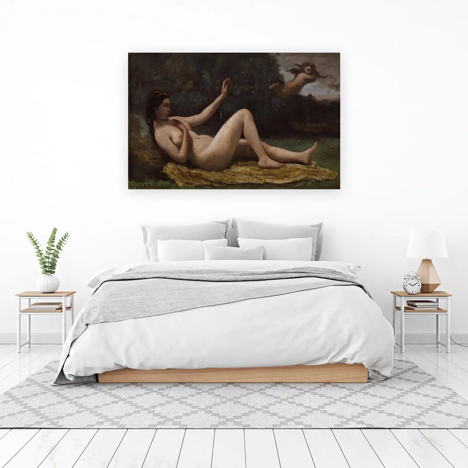 Classical Nude with Cupid Oil Painting Wall Art