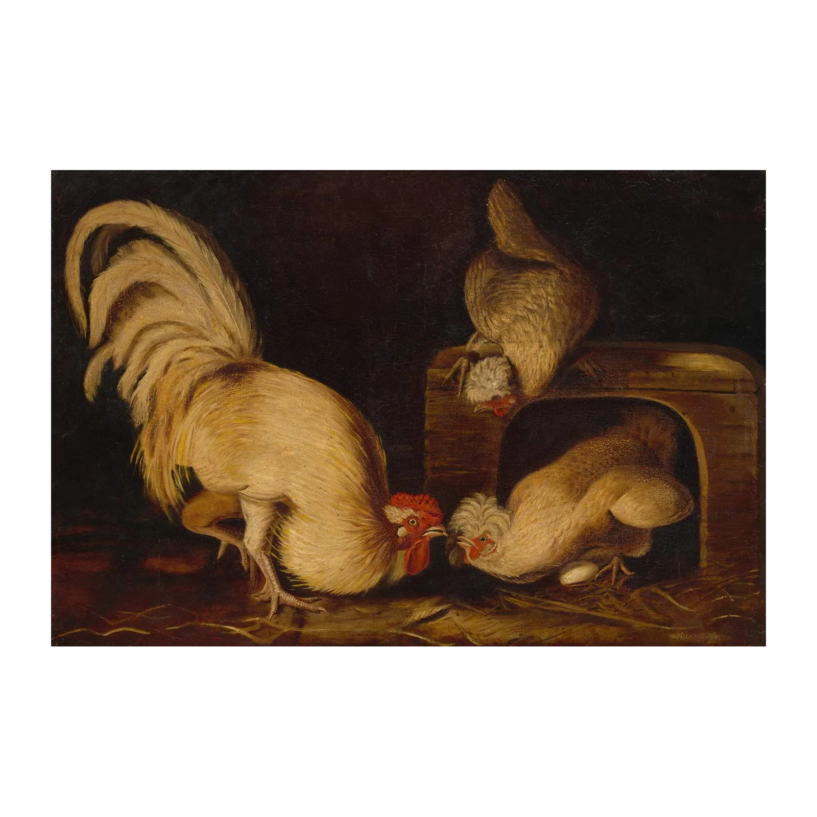 Elegant Rooster & Hens Farmhouse Wall Art