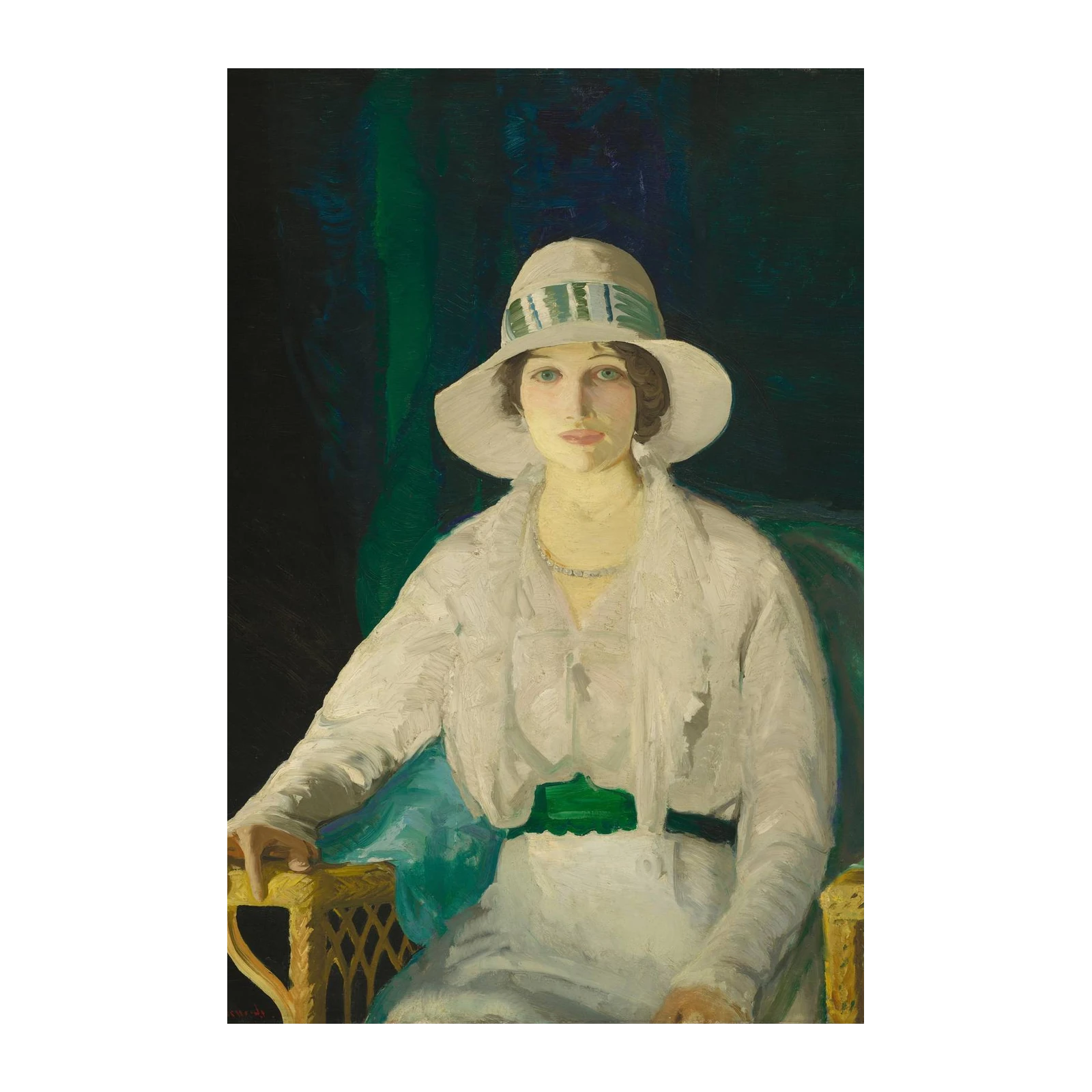 Elegant Woman Portrait Vintage Wall Art