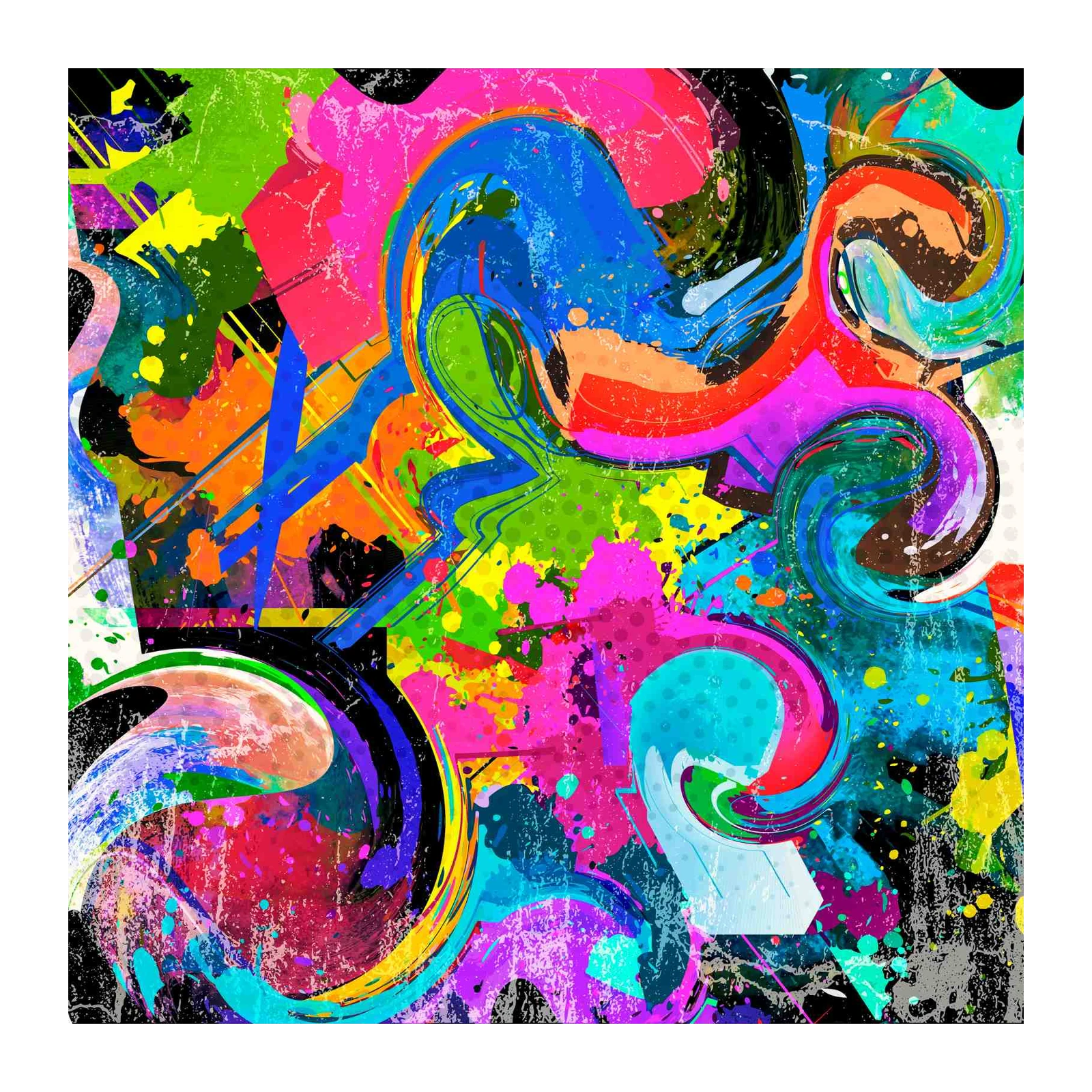 Vibrant Abstract Splash Wall Art