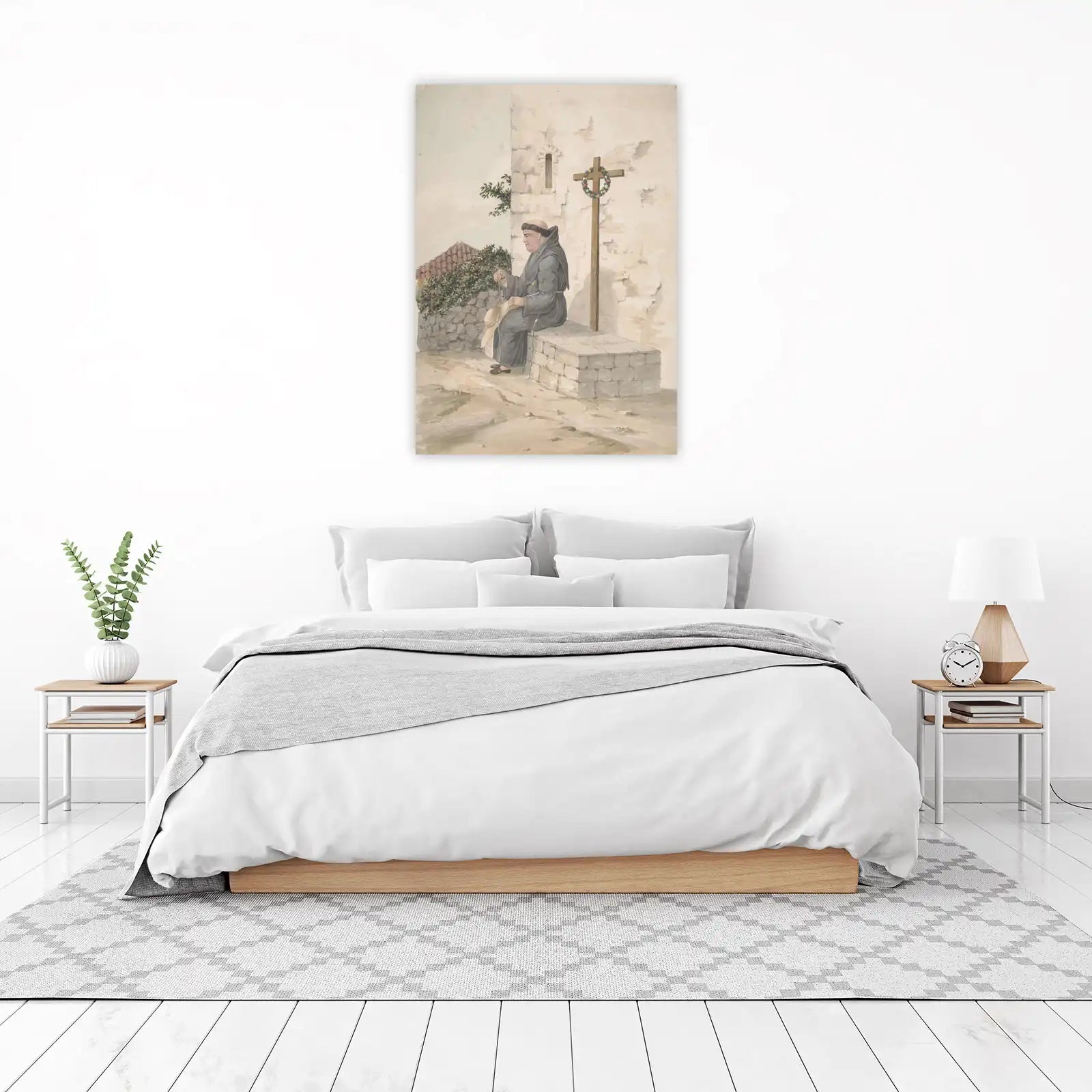 Monk Serenity: Religious Artwork Wall Art
