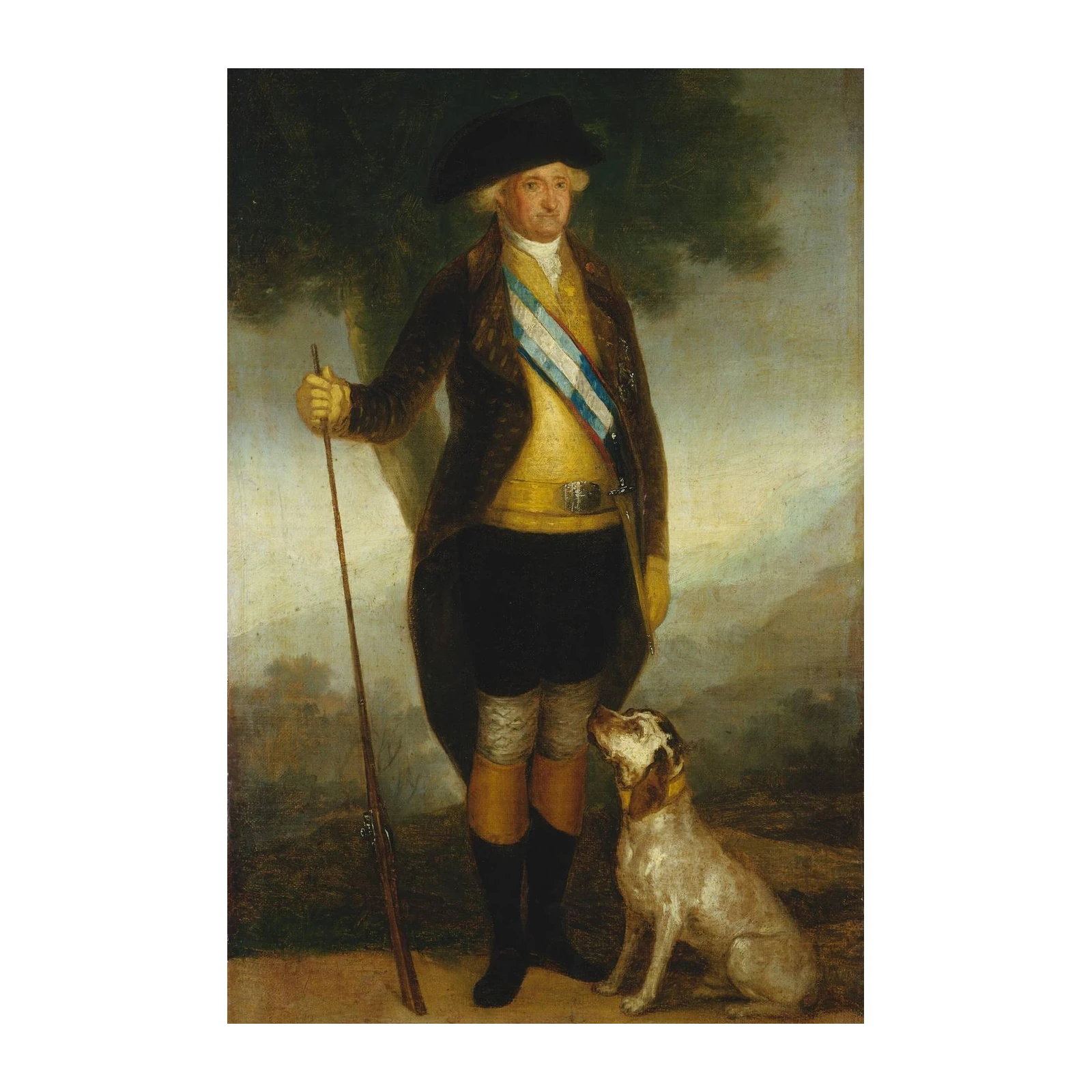 Goya's Man with Dog Regal Portrait Wall Art