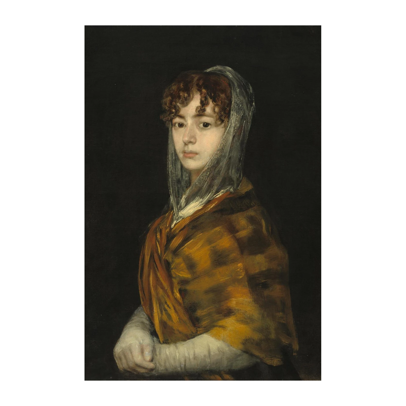 Goya Portrait Woman with Shawl Wall Art