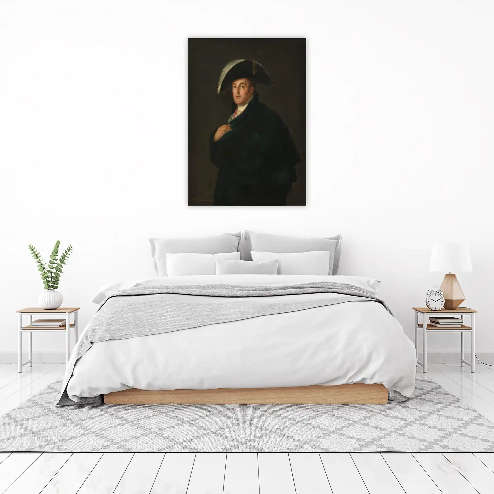 Regal Gentleman Portrait in Velvet Cape Wall Art