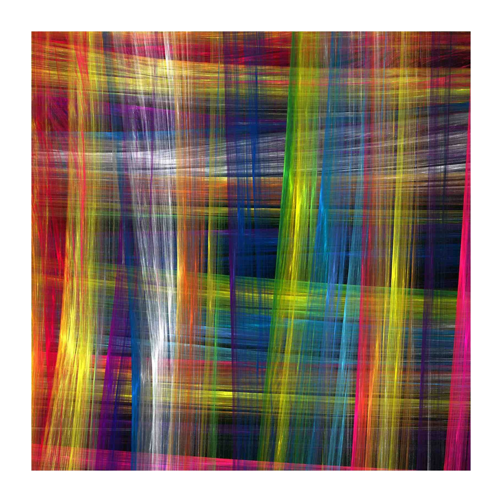Vibrant Abstract Lines Wall Art