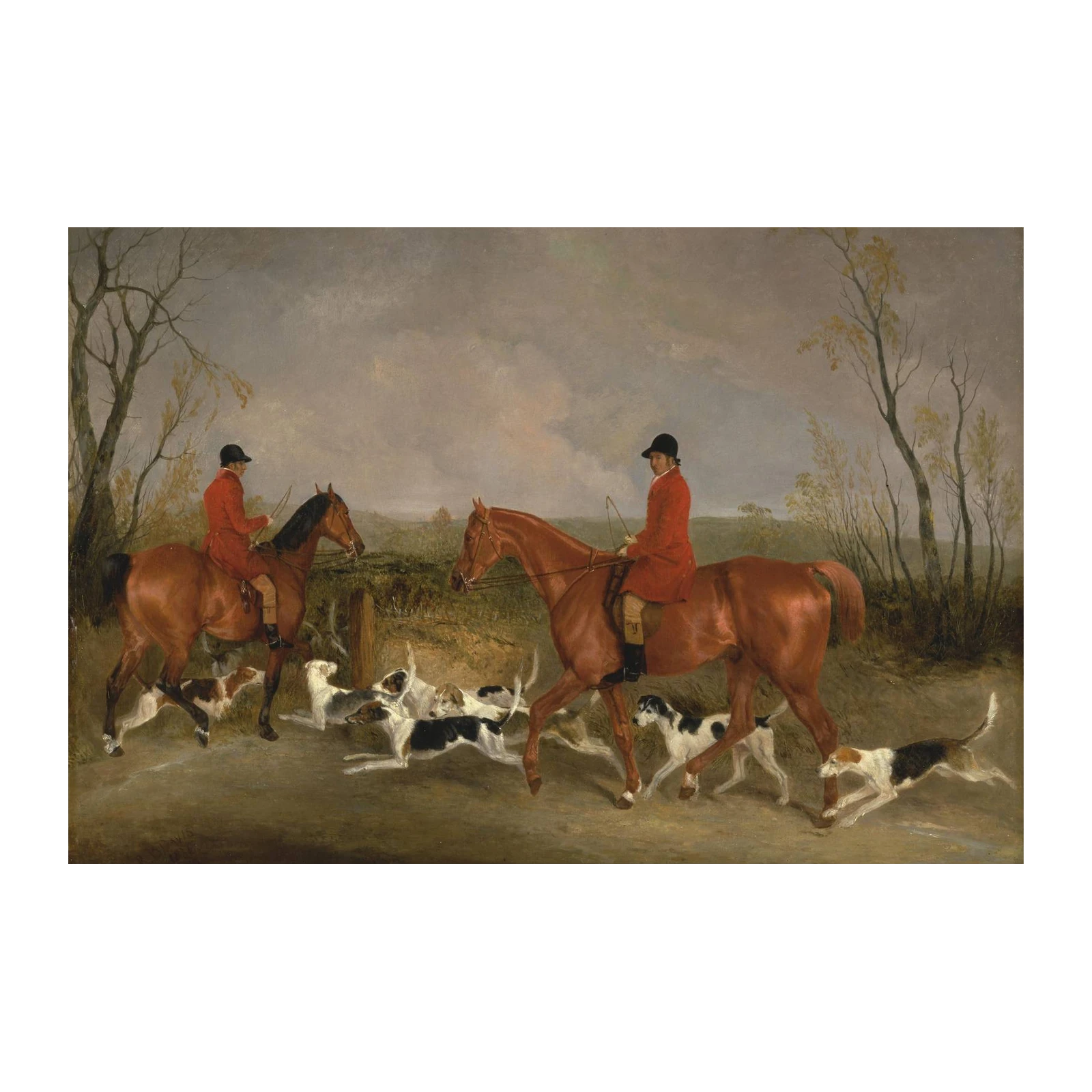 Equestrian Fox Hunt Scene Wall Art