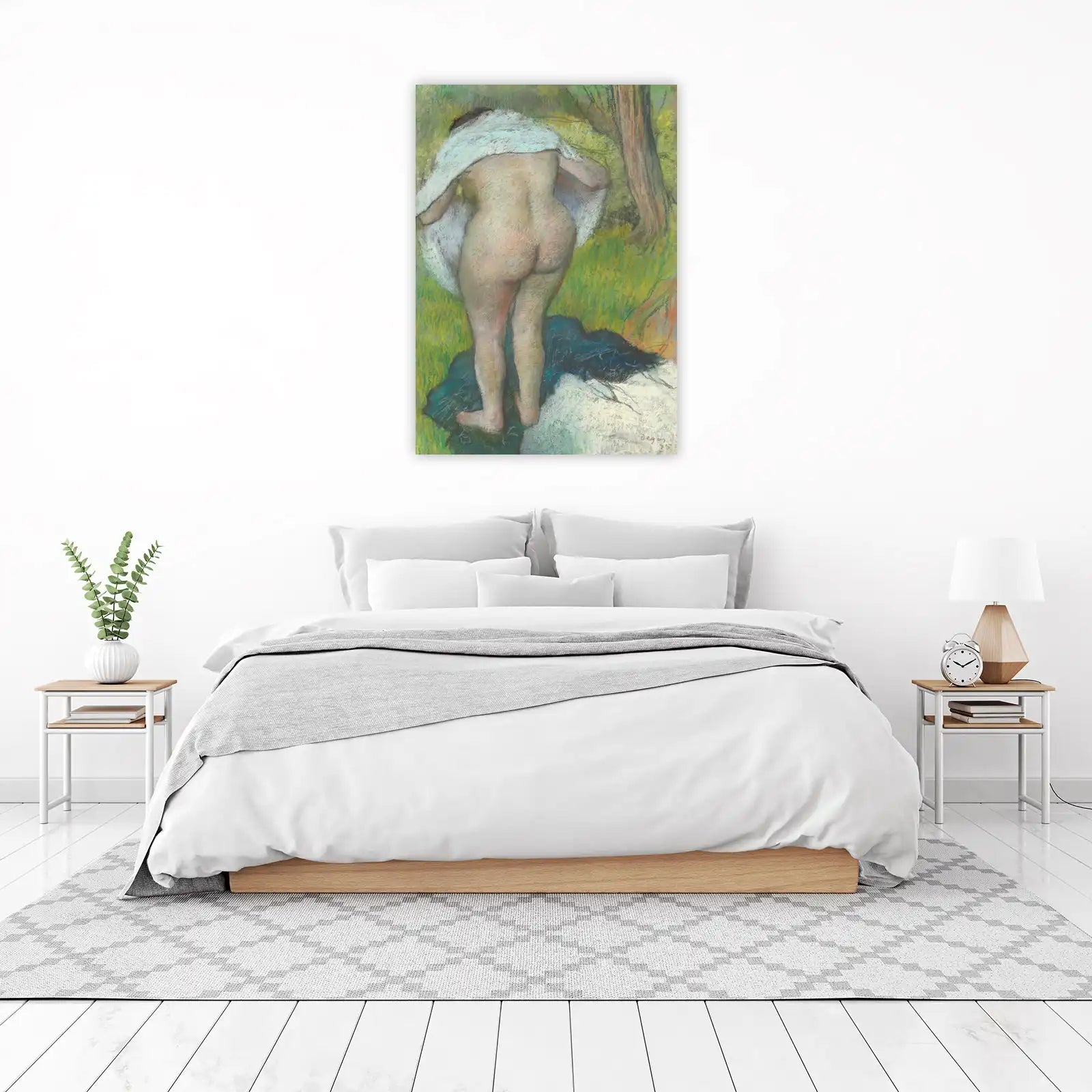 Elegant Nude Study Impressionist Pastel Wall Art