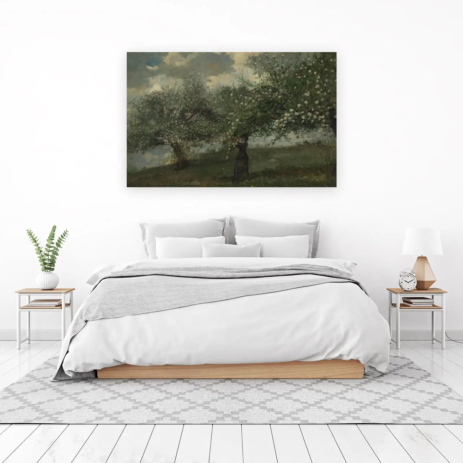 Spring Blossom Serenity Vintage Landscape Wall Art
