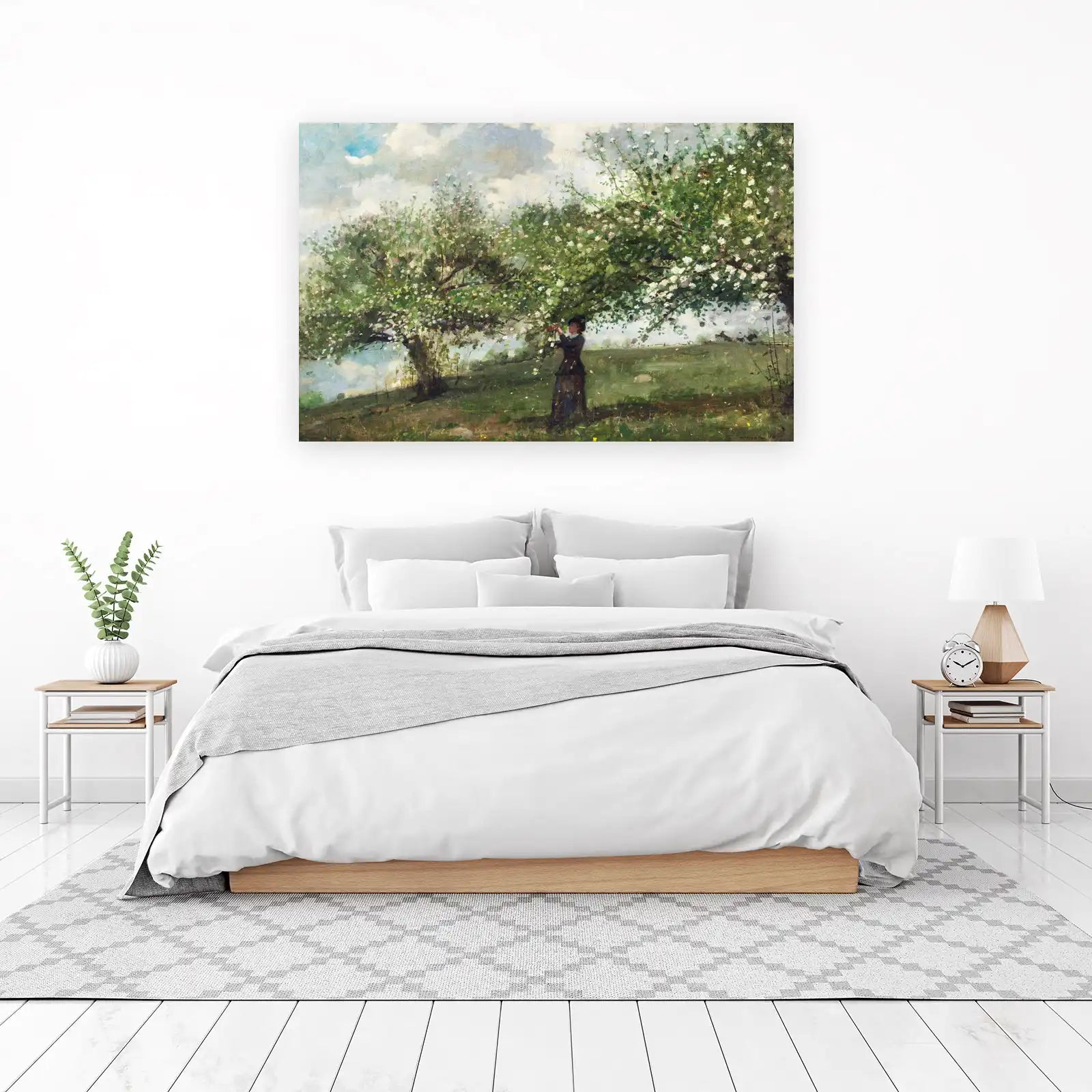 Spring Blossom Serenity Woman Wall Art