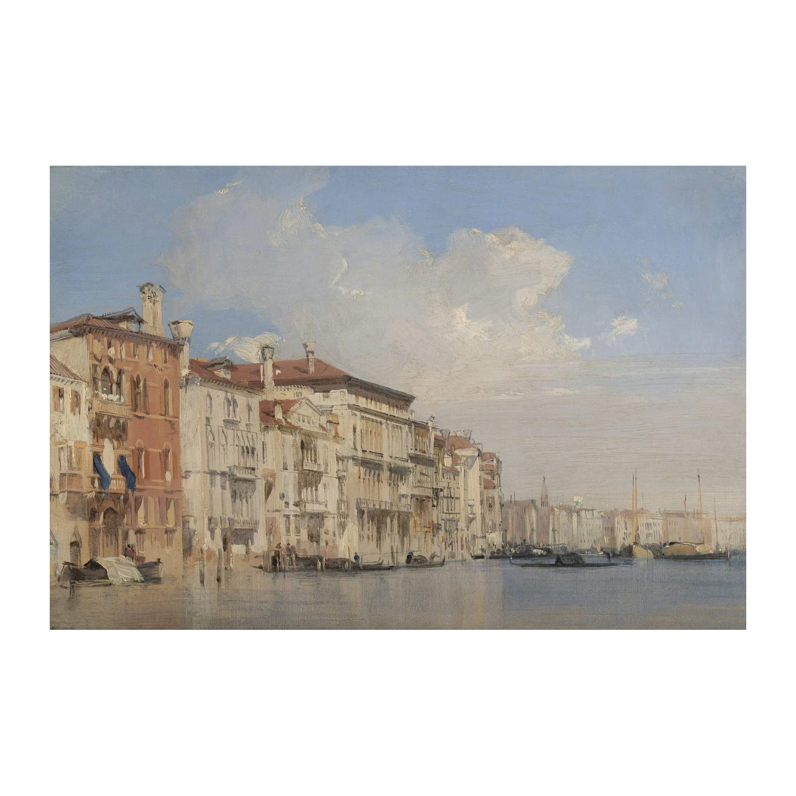 Venetian Canal Scene Painting Wall Art