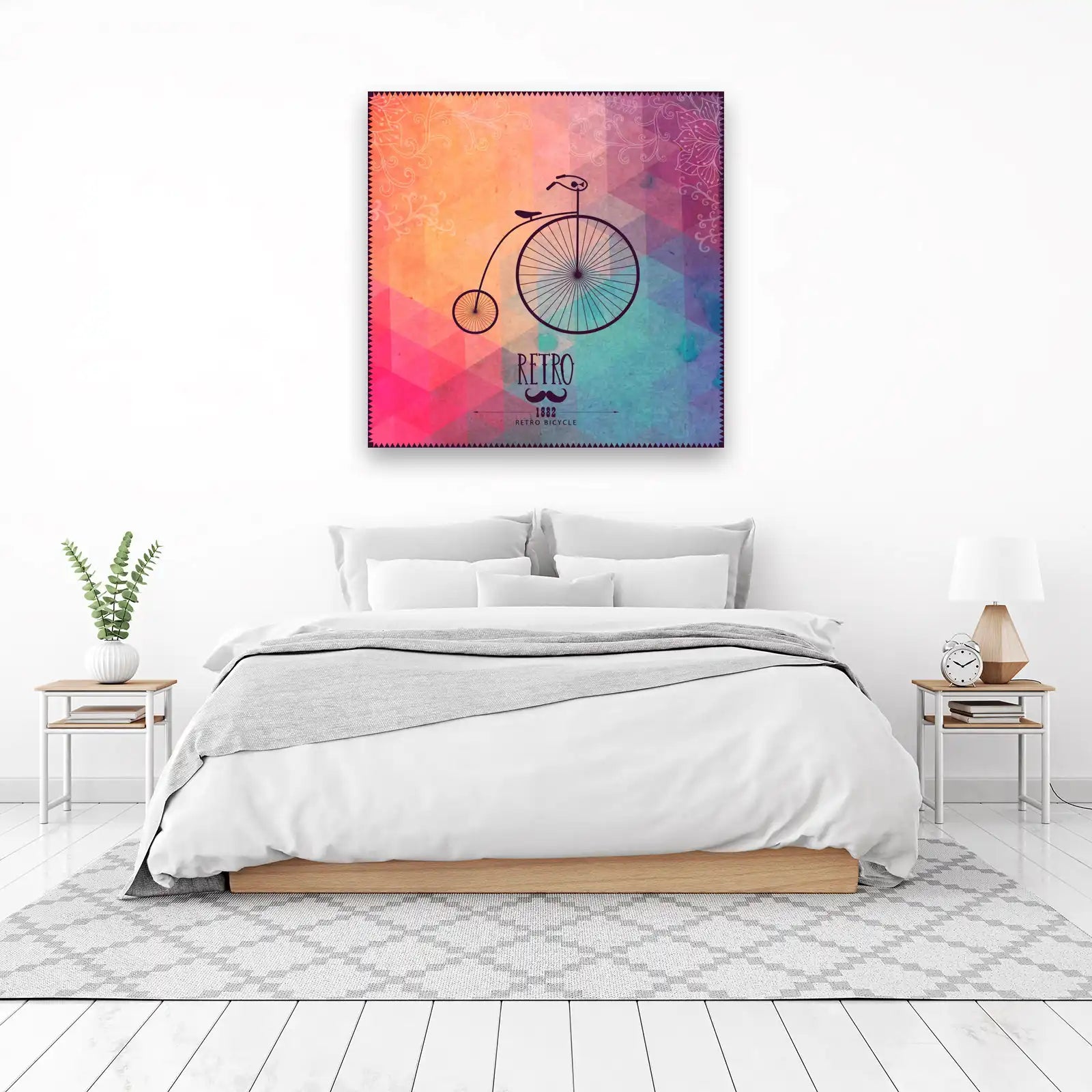 Vintage Penny Farthing Retro Bicycle Wall Art