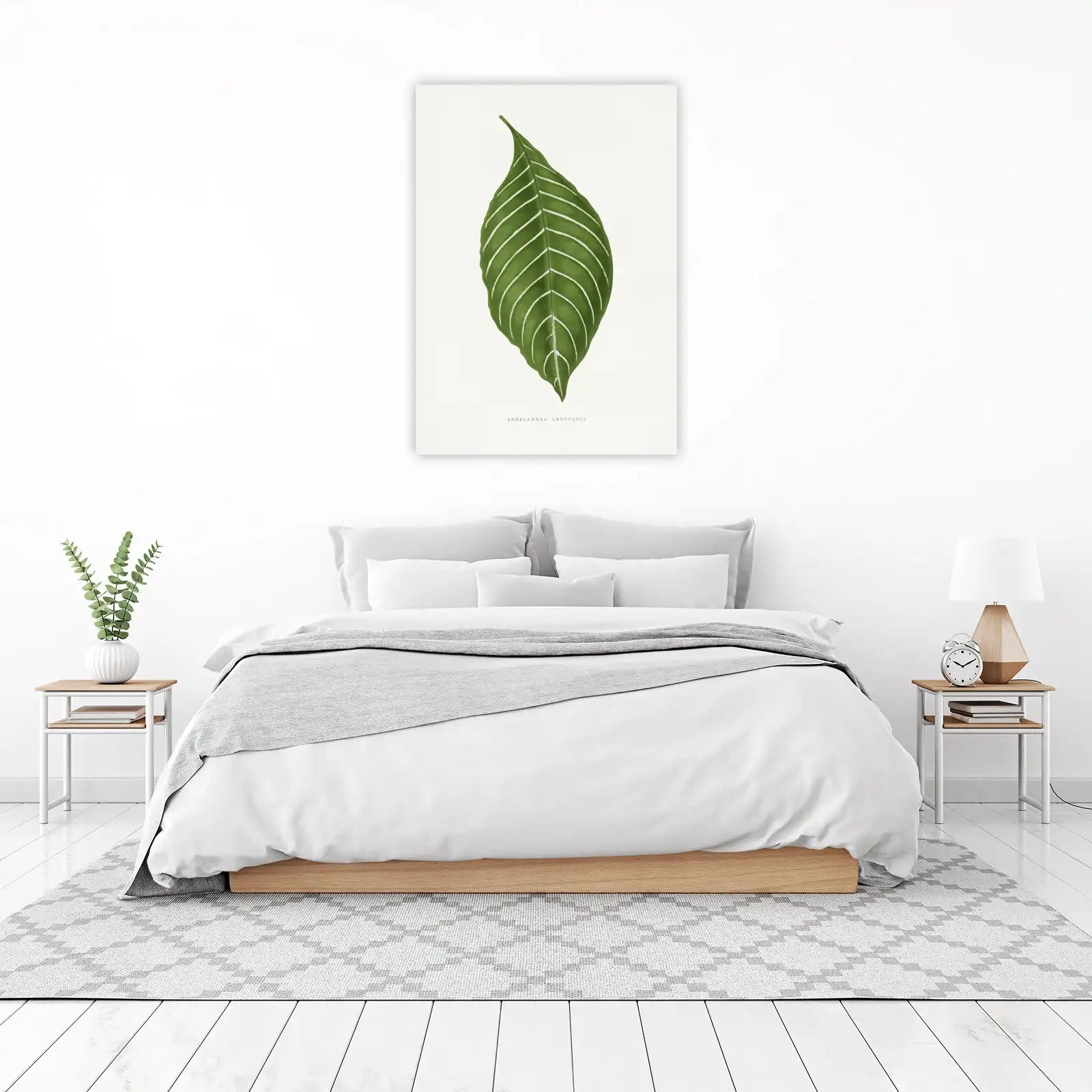 Elegant Zebra Plant Leaf Wall Art Wall Art
