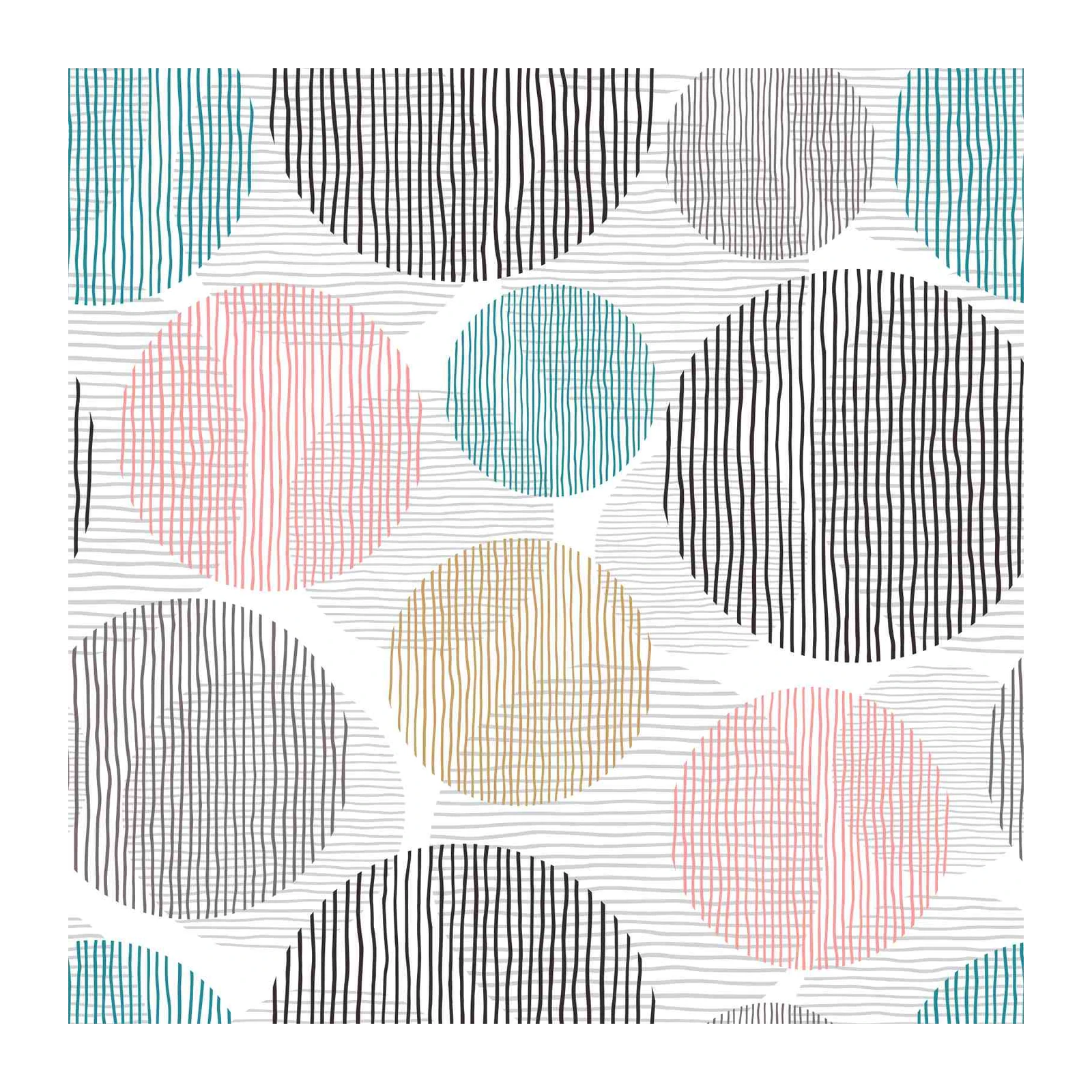Abstract Circles Boho Art Wall Art